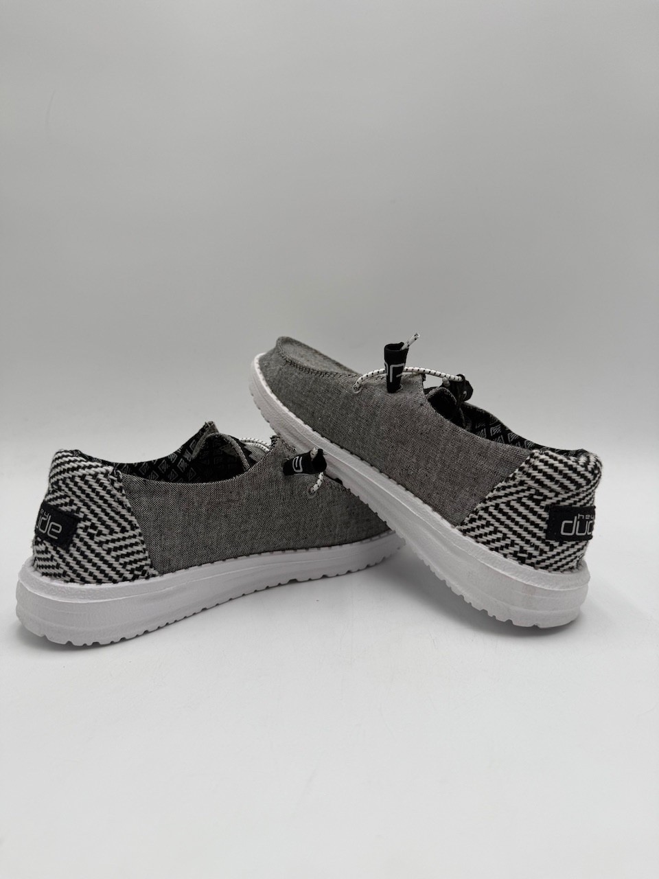 Hey Dude WENDY CHAMBRAY ONYX Women’s NEW Slip On Grey Multiple Sizes