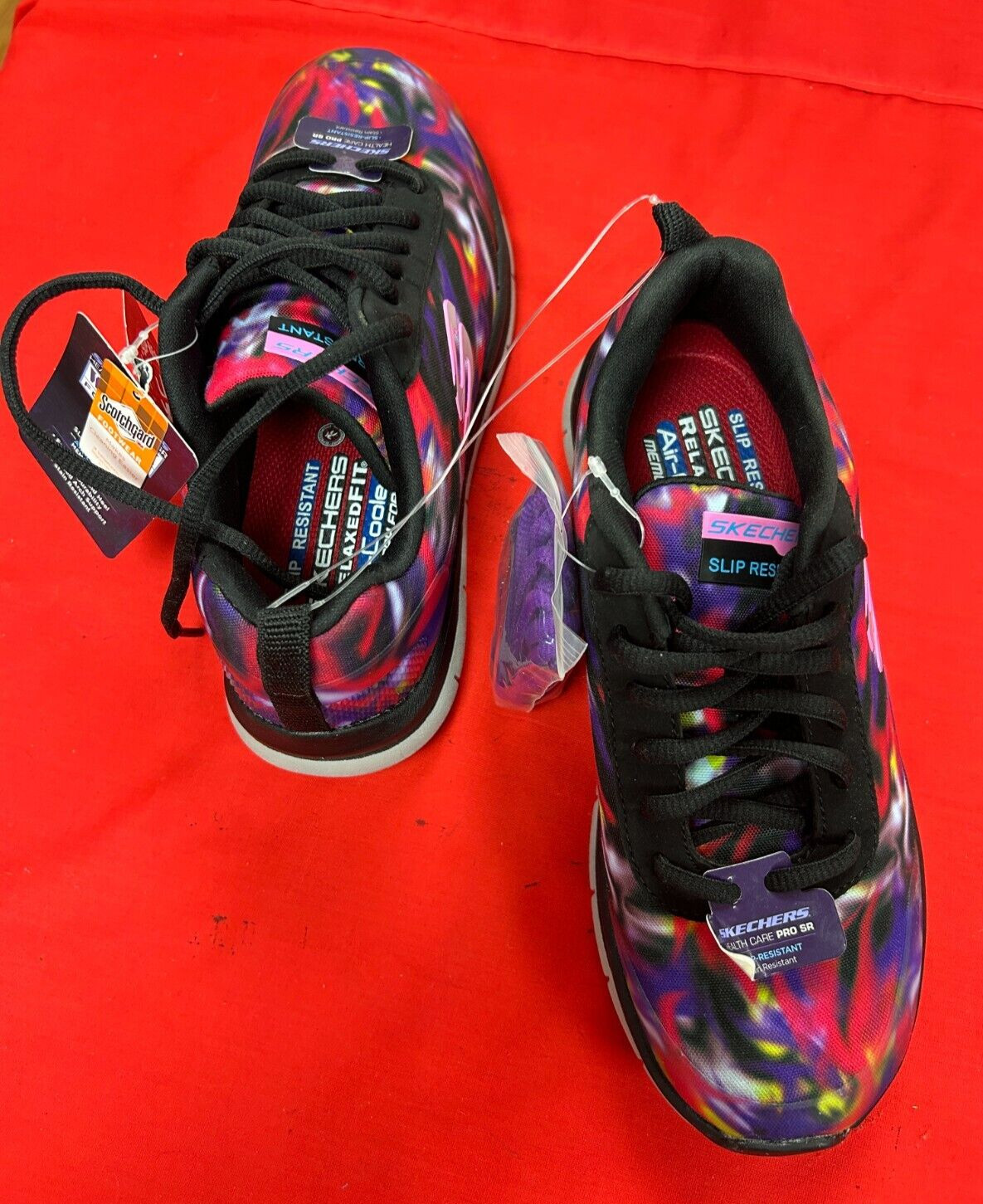 NEW-Skechers- Women Memory Foam Air Cooled 77217/ BKMT – SZ-5.5., China.