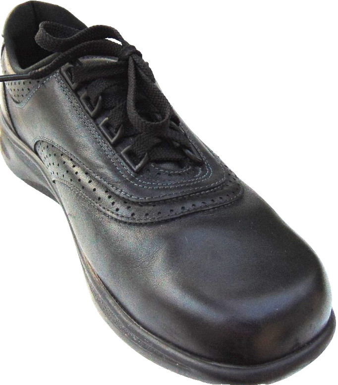 SAS WOMENS BLACK LEATHER COMFORT ORTHOPEDIC SHOES TRIPAD COMFORT OXFORD SNEAKER