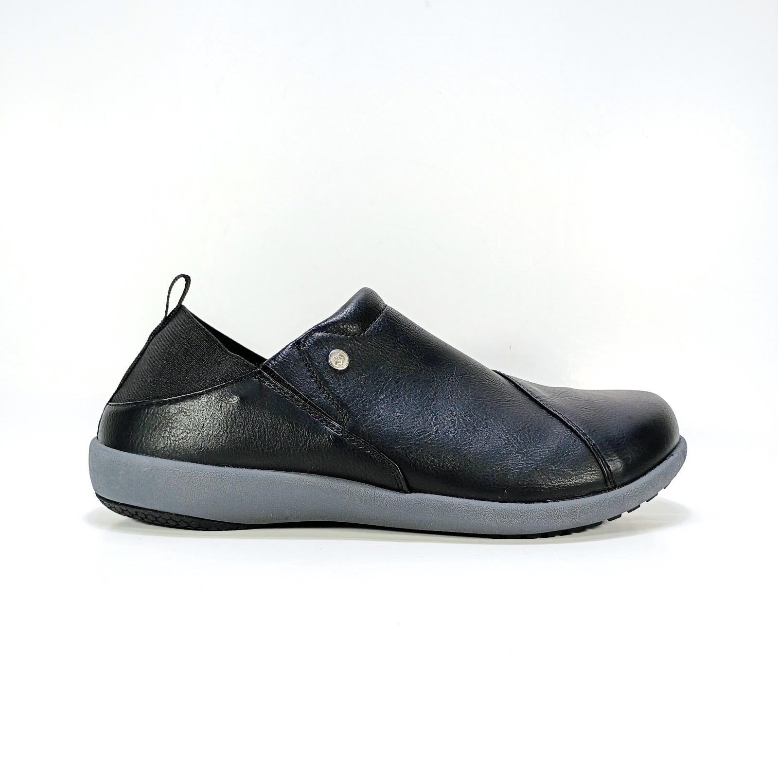 Spenco Brooklyn Convertible Womens 7.5 Black Faux Leather Loafers