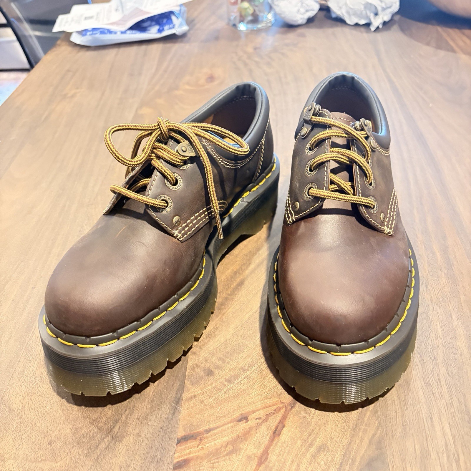 Dr Martens 8053 Quad Arc Crazy Horse Brown UK 6 US W 8 M 7 31126201 NIB