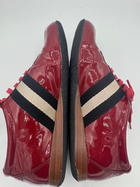 Bally Red Patent Leather Francisa Sneakers US 7.5 / EU 38