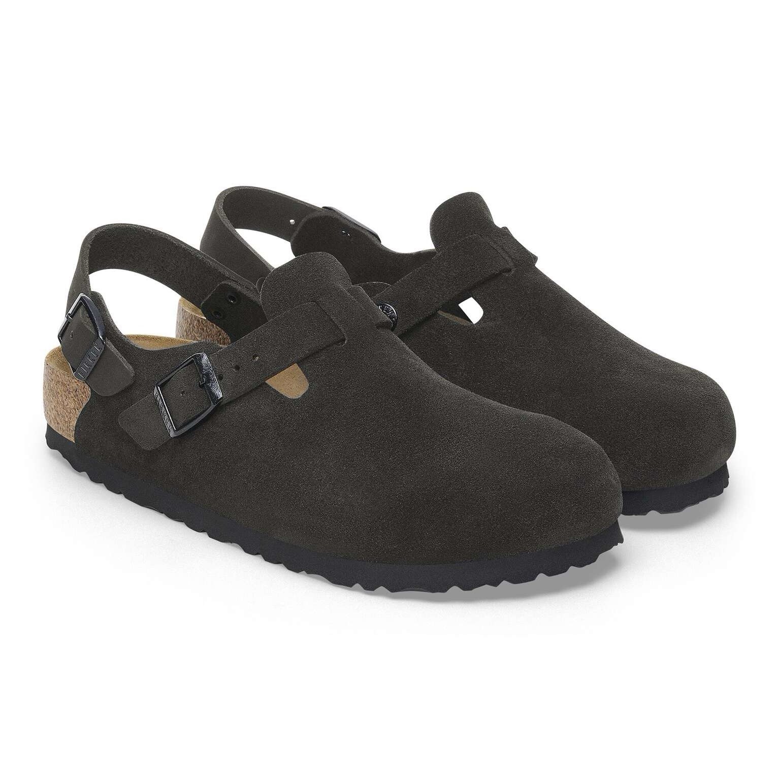 Birkenstock Tokio Size US 5-5.5 EU 36 Clog Mules Shoes Black Suede