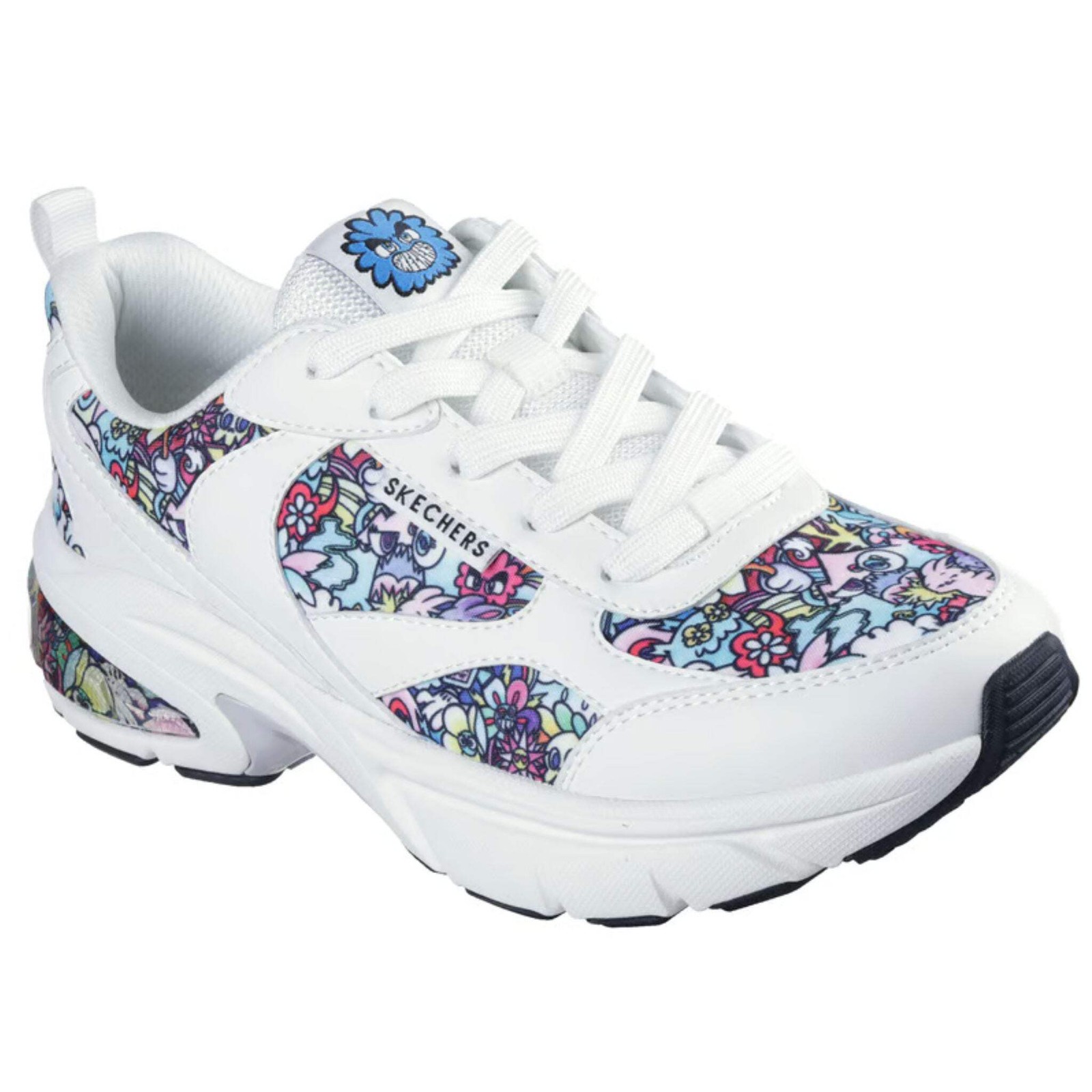 Skechers Women’s 177902 Shadow- Vexx Doodles White Multi Casual Shoes