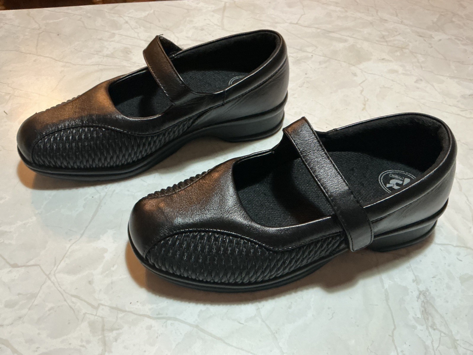 Propet Shoes Womens Size 6.5 Medium Black Leather Mary Jane Comfort Walking