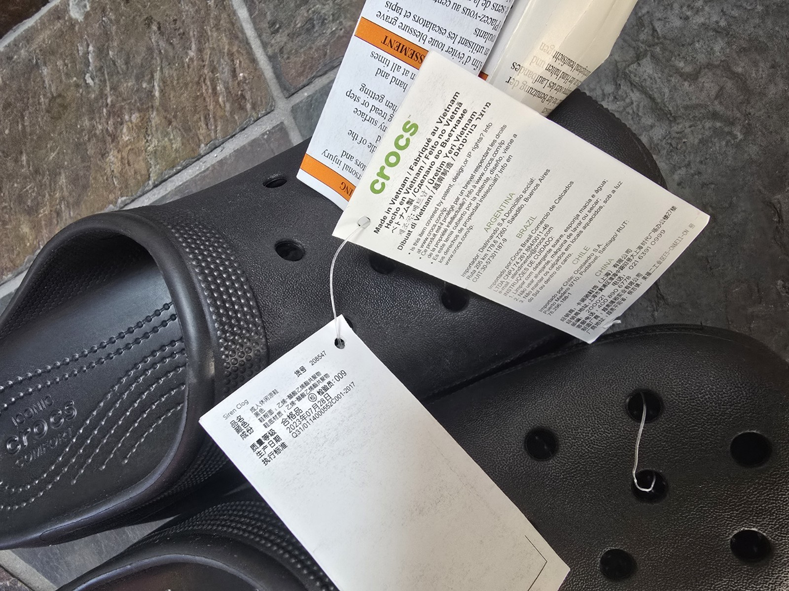 Crocs Siren Clog Mule Croslite Platform UNISEX 208547-001 BLK (Size M10/W12) NWT
