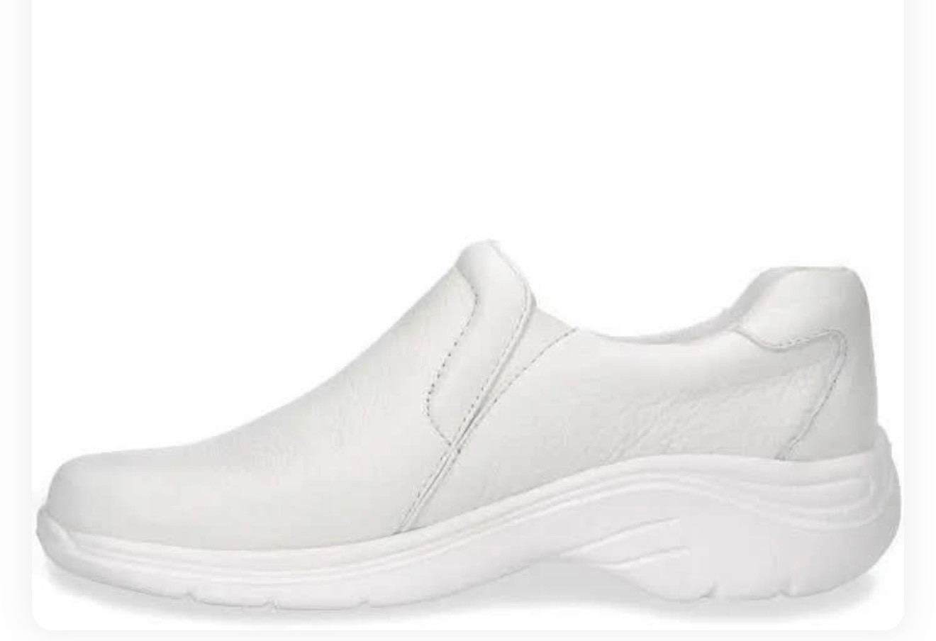 Nurse Mates Women Dove White Medical Professional Slip-on Walking Shoe size 6.5M