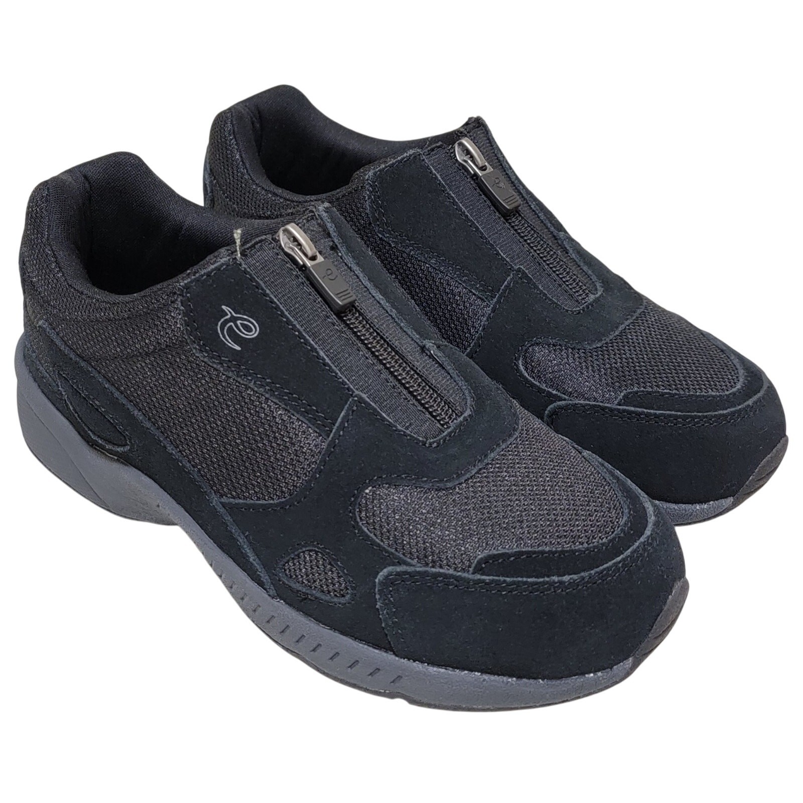 Easy Spirit Women Slip On Walking Sneakers Rheal Size US 6.5WW Black Suede
