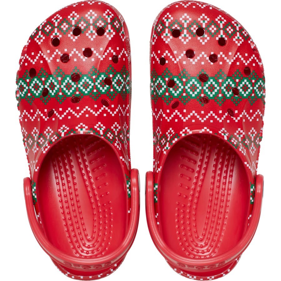 Crocs Baya Holiday Graphic Clog Mens 10 Womens 12 Festive Comfort Slip On