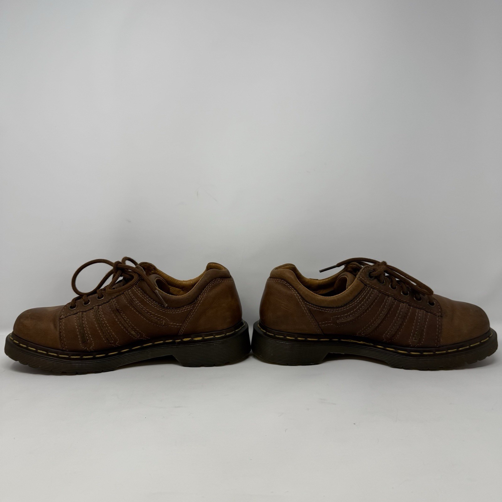 Y2K Dr Martens Chunky Oxford Shoes Brown Leather 12037 Womens Size US 7 UK 5