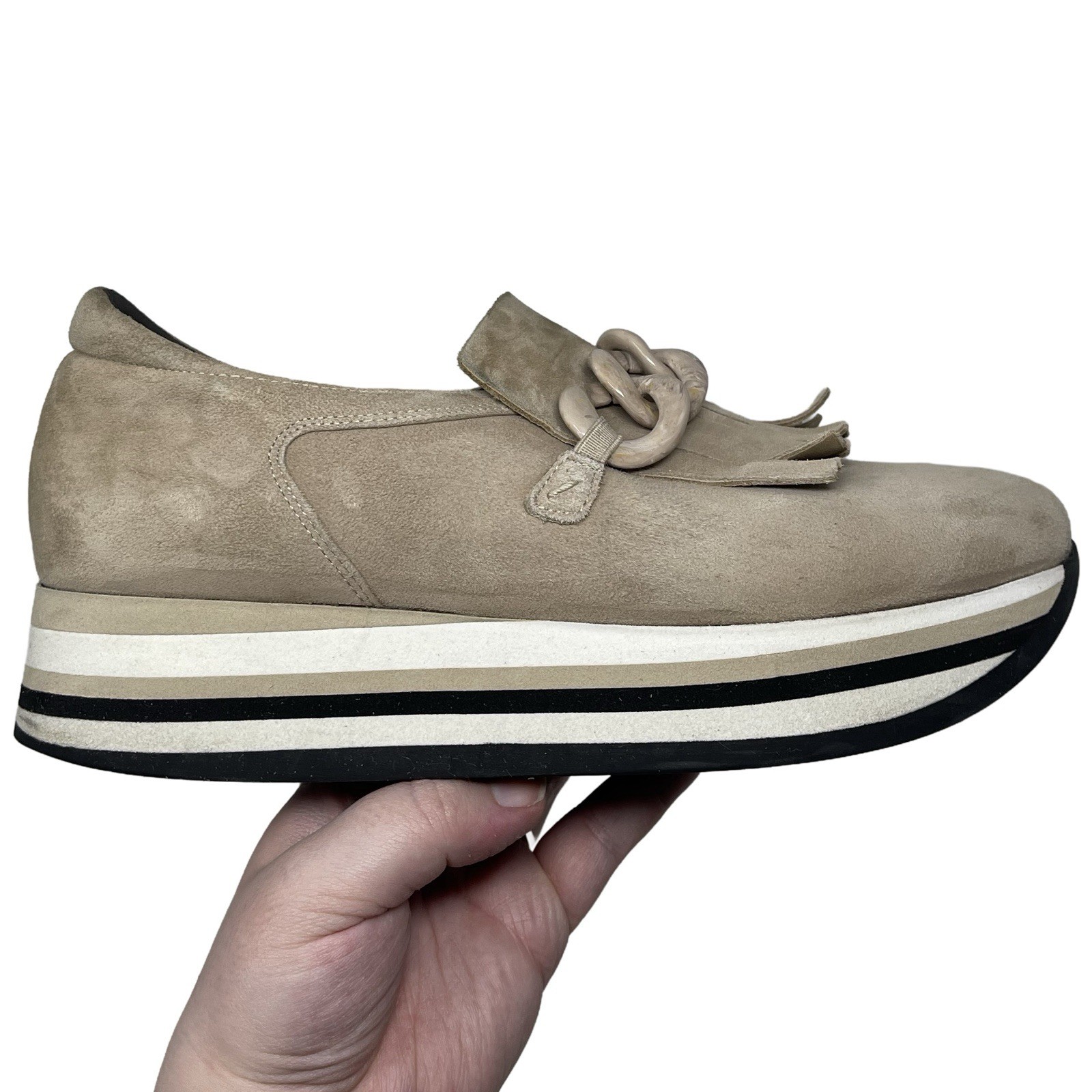 Softwaves “Adaya” Women’s Sneakers EU 39/US 8.5-9 Platform Beige Black White