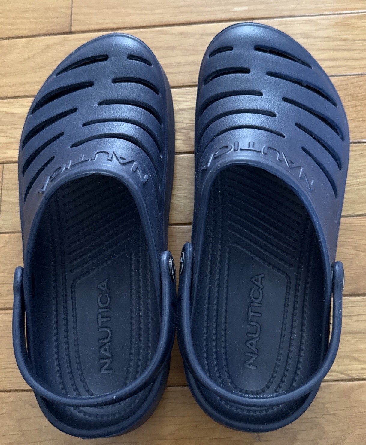 7M 9W Nautica Navy Blue Unisex Rubber Clogs Sports Sandal River Edge Slippers