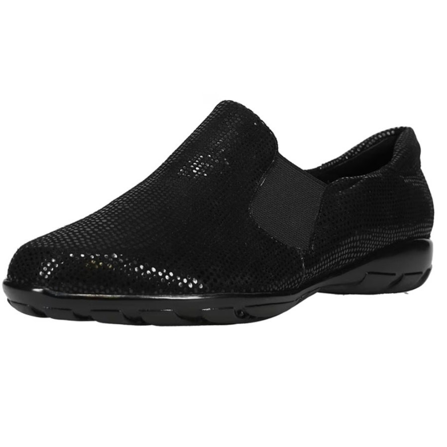 Vaneli Womens Anemone Slip On Shoes US 11 Wide Black Textured Leather NWOB