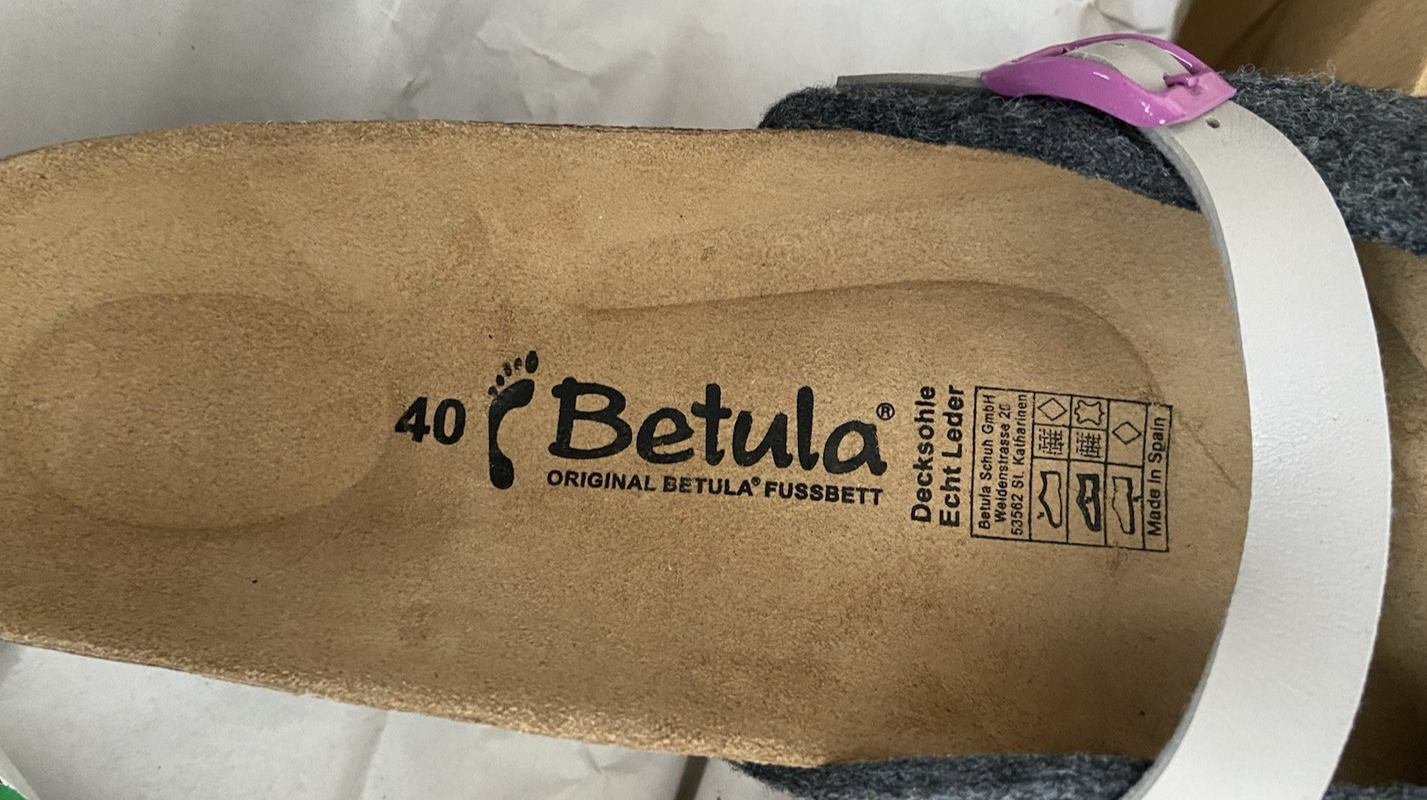 NEW in Box Betula by Birkenstock Liv Felt Clogs Size 40 9 9.5 M – N Width