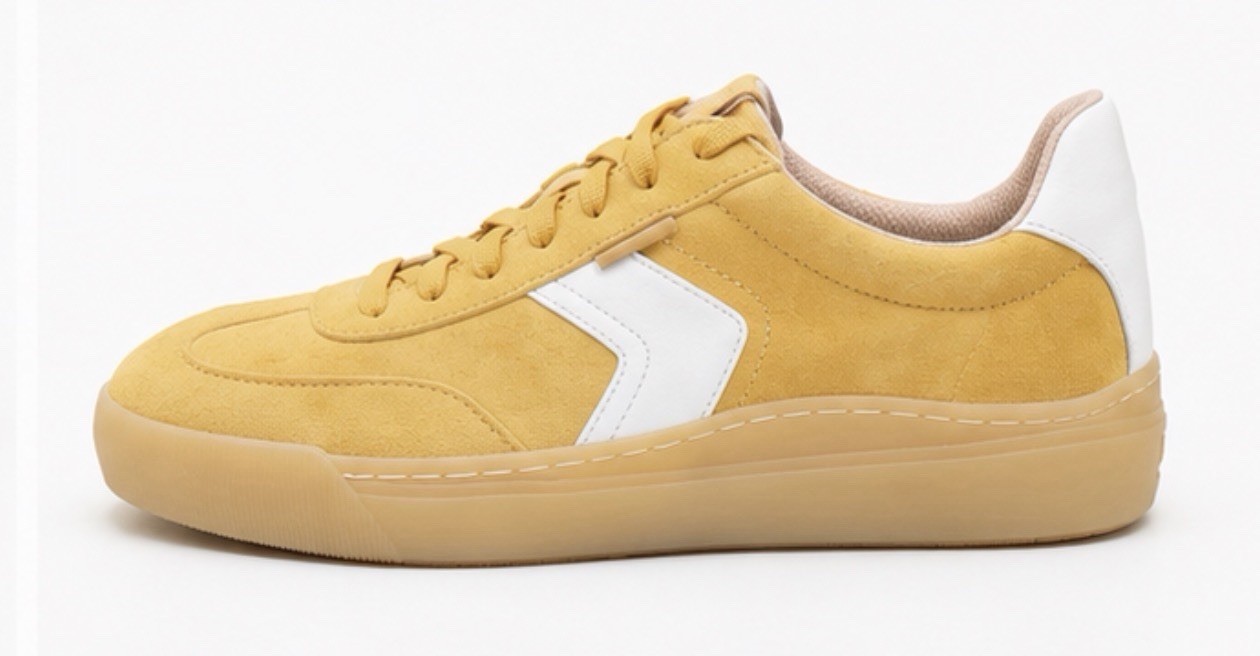 Dr. Scholl’s Offline Yellow White Leather Lace Up Sneakers Shoes Womens Size 11M