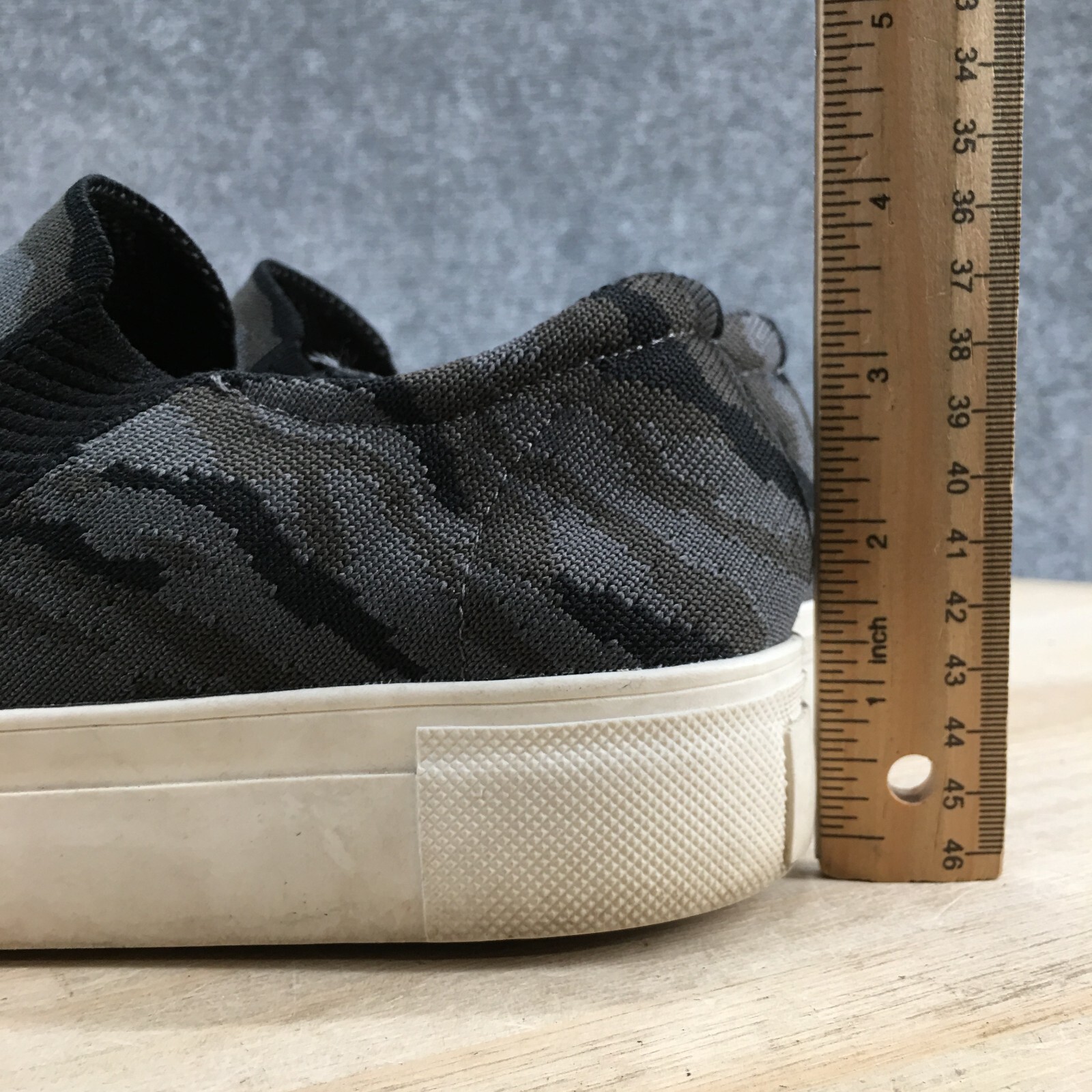 MIA Shoes Womens 8 Haley Camouflage Casual Slip On Platform Sneakers Gray Fabric