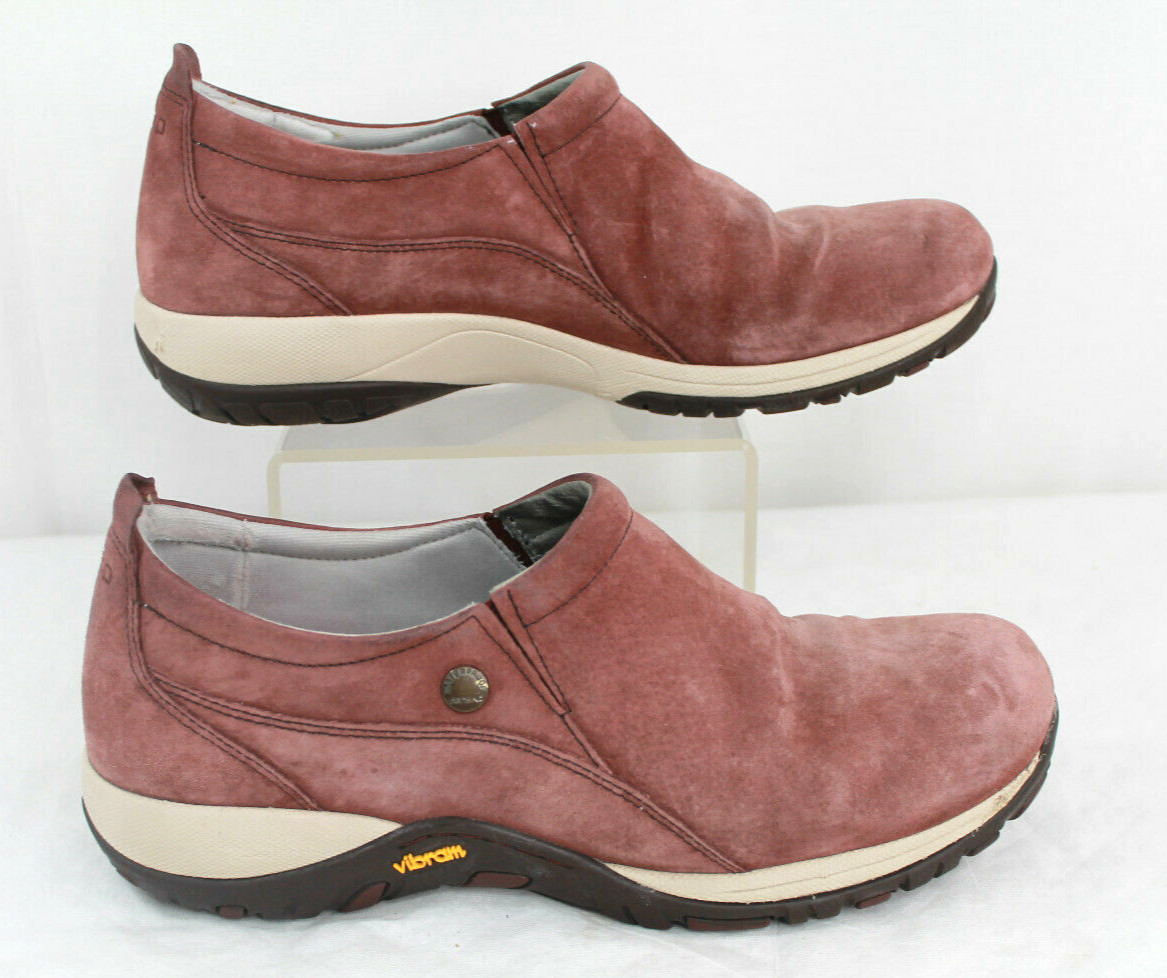 Dansko Womens Patti Clogs Slip on Shoes Mahogany Nubuck Leather Euro 40 9.5-10