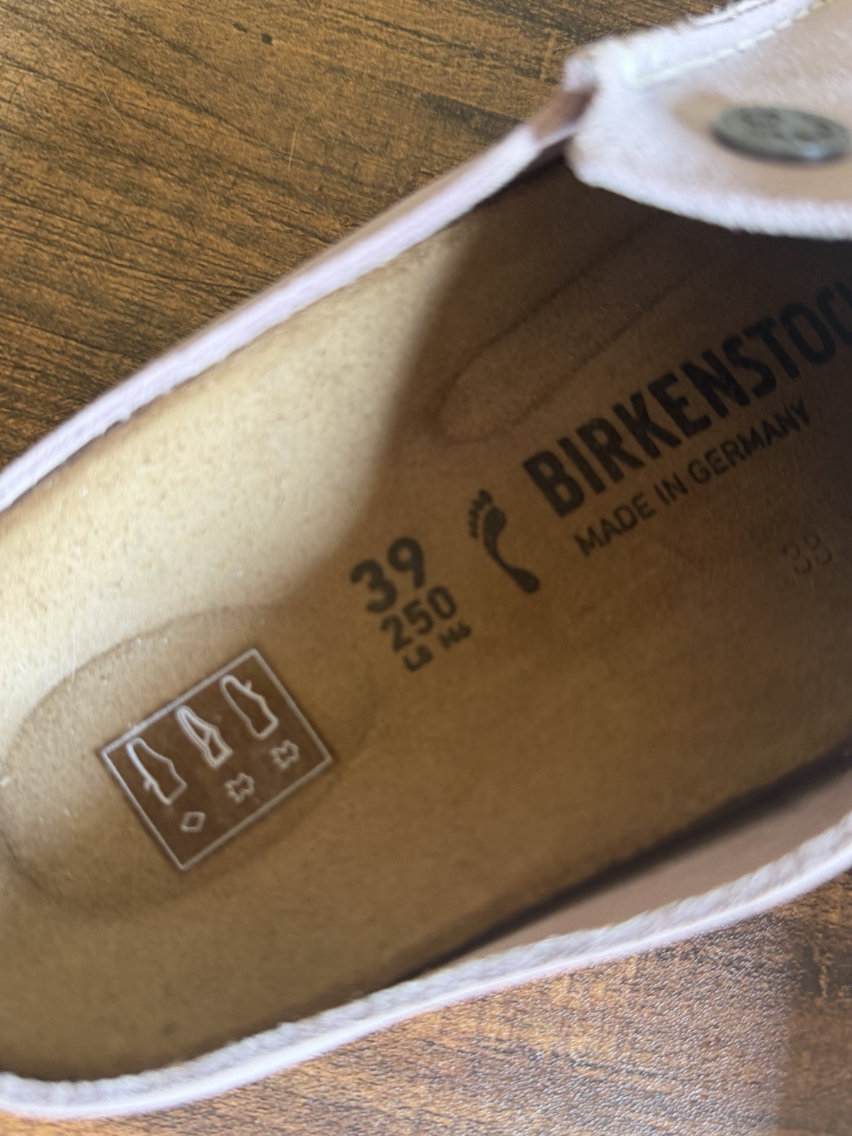 Birkenstock Zermatt Pale pink Suede Leather Clog Slipper Shoe 39