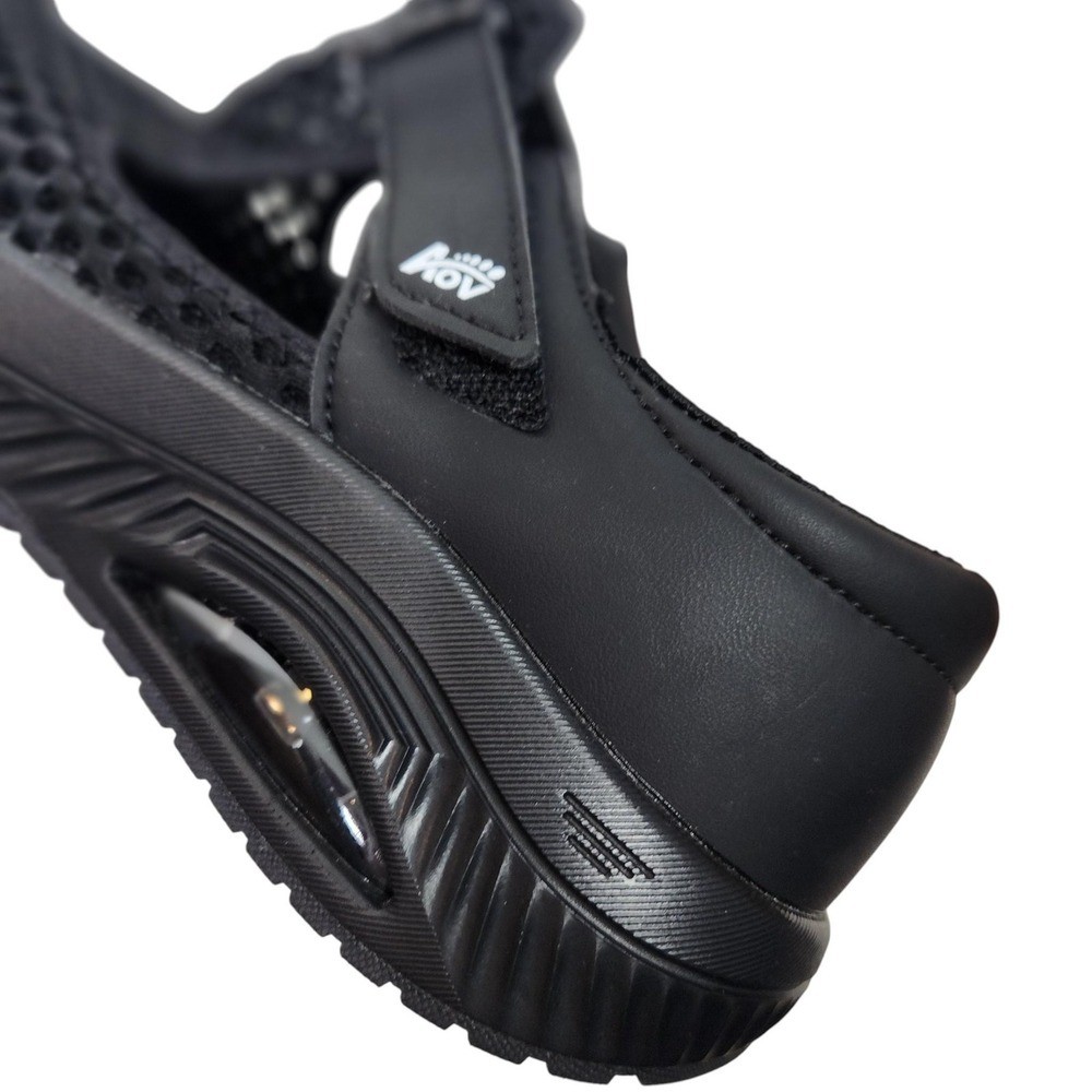 AOV Walking Shoes Womens 8 Black Mesh Mary Jane Air Cushion Orthopedic
