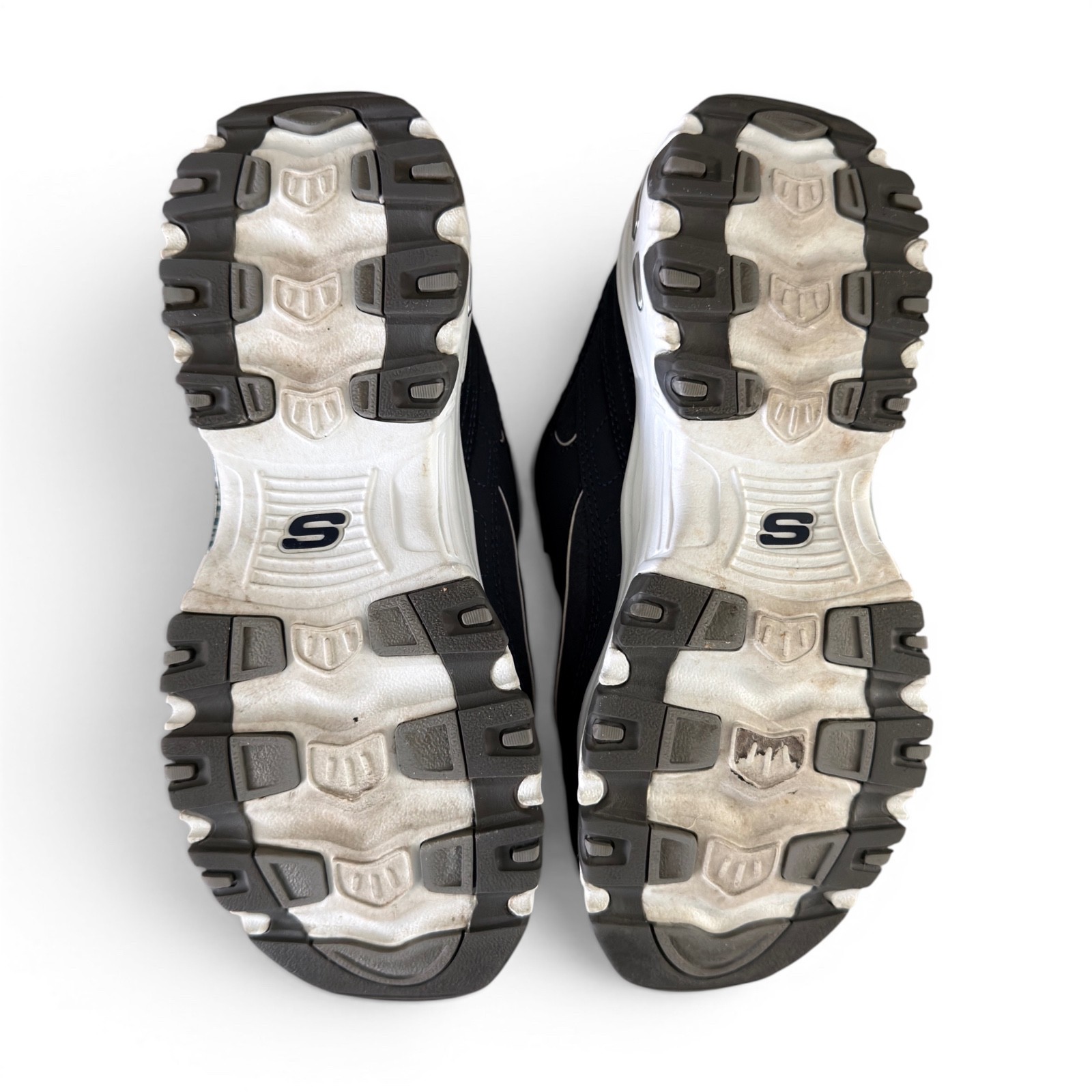 Skechers D’Lites 11940 Navy White Mule Clogs Air Cooled Memory Foam Women’s 8.5