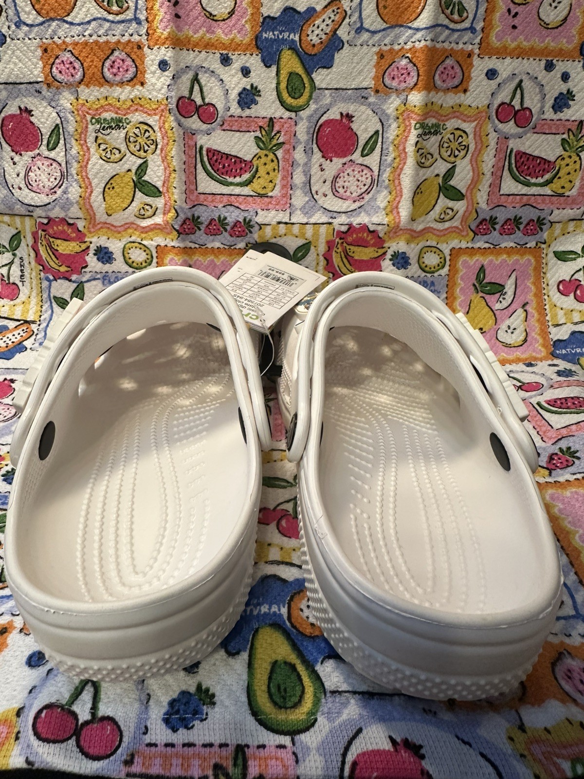 NWT❤️Crocs Classic M5/W7 White DTP License Plate Disney Vault Collection Clogs🥳