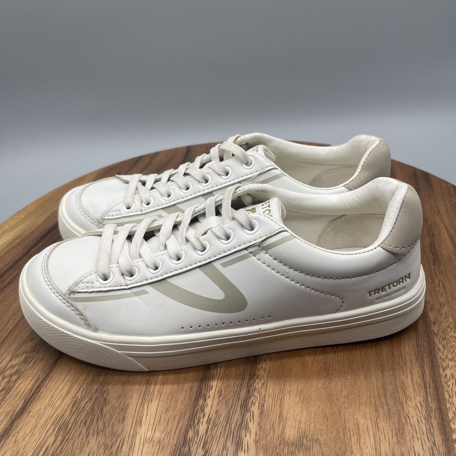 Tretorn Serve Shoes Womens Size 7 M White Beige Casual Tennis Walking Sneakers