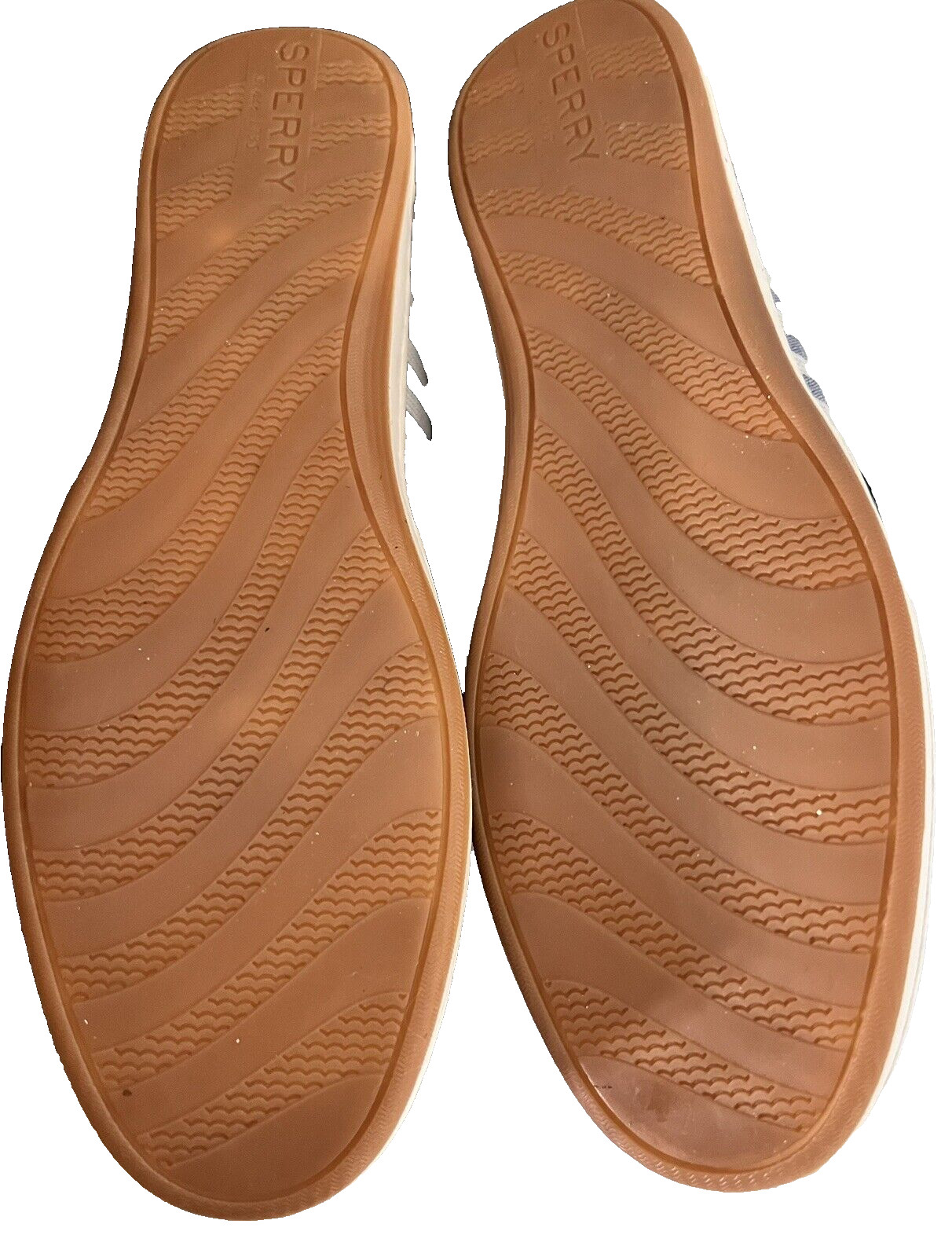 Sperry Women’s Koifish Stripe Navy Leather with linen stripes STS88671