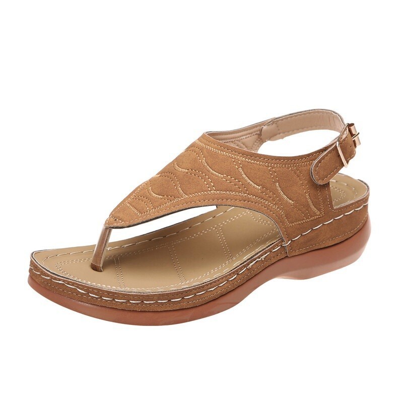 Sandals Orthopedic Flip Flops Ladies Low Wedge Casual Flat Womens Shoes