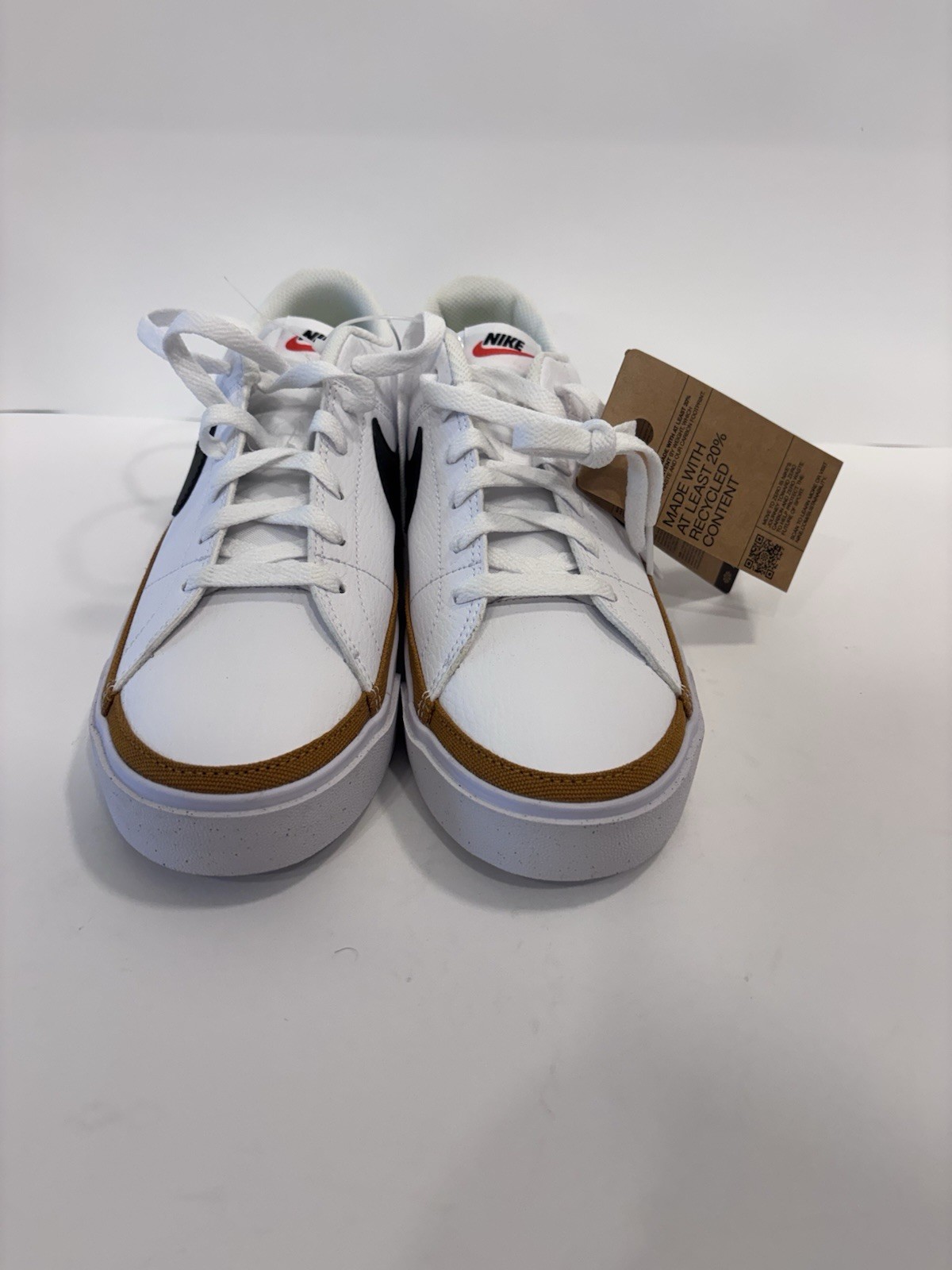 Nike Court Legacy Next Nature Womens Shoes Sz 10.5White Leather Lace Up Sneakers