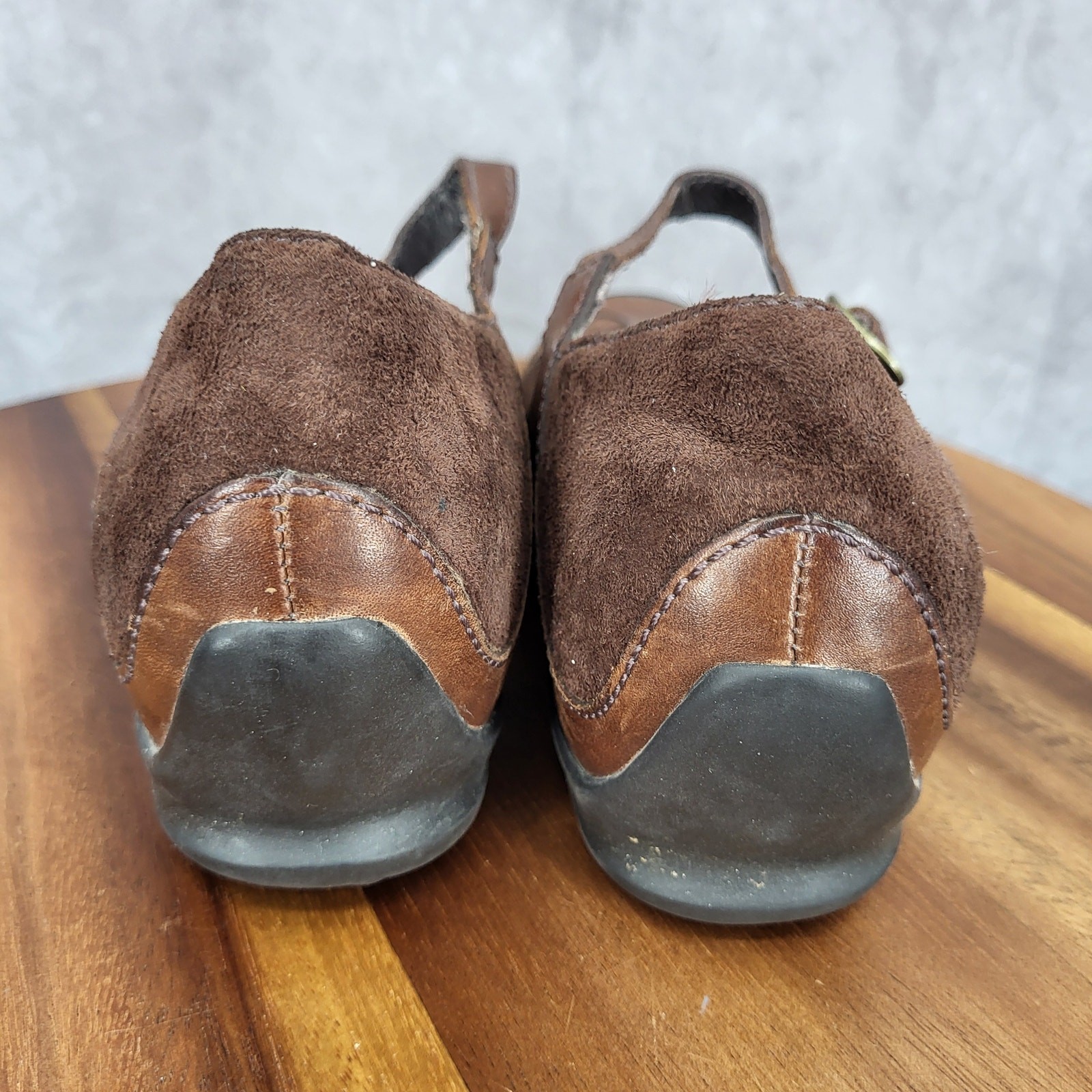 Merrell Mary Jane Shoes Womens 7.5 Brown Leather Plaza Saddle Comfort Shoes