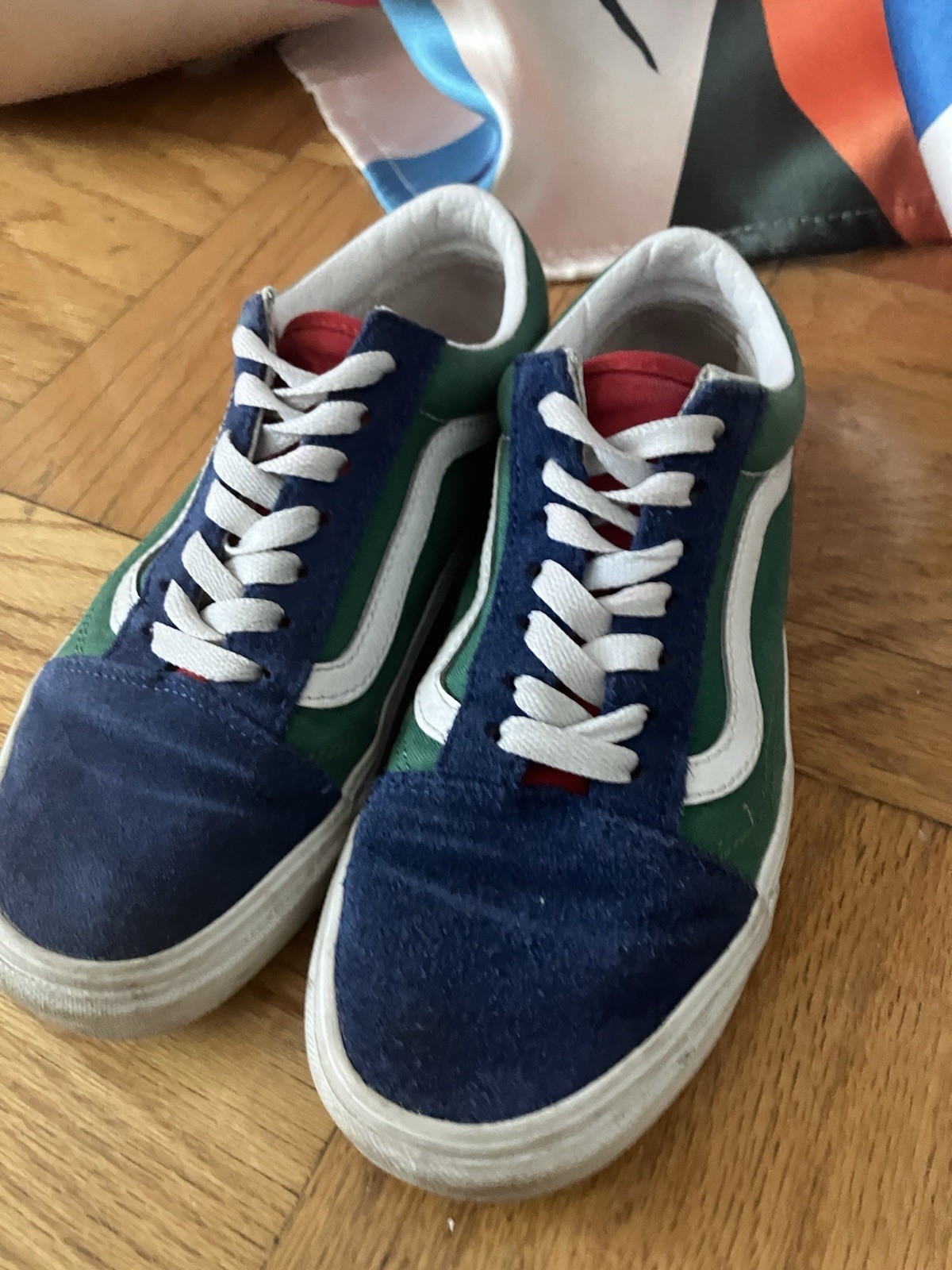 Vans Old Skool Yacht Club Rainbow Suede Low Skate Sneakers M 5 W 6.5