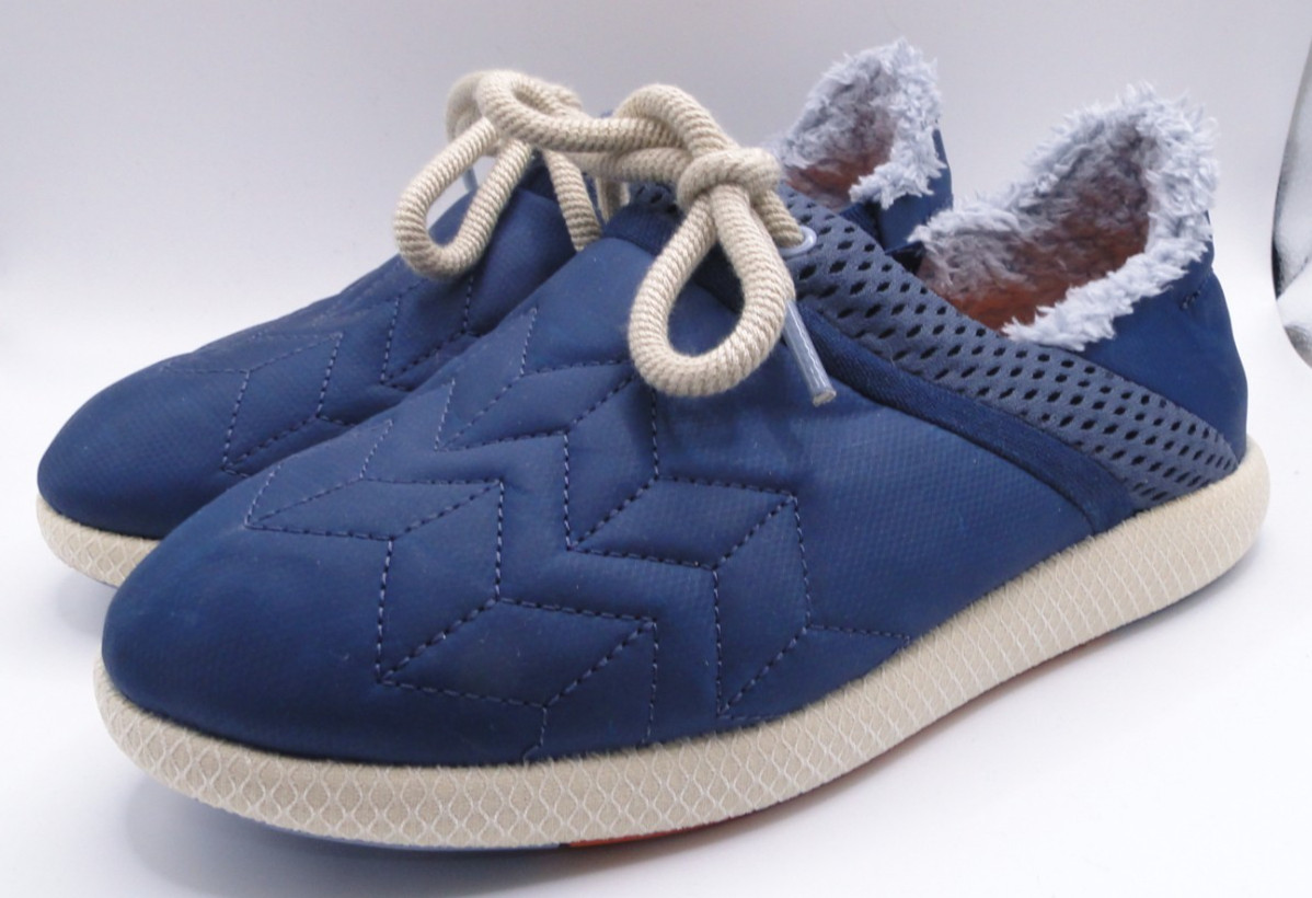 Olukai Shoes Women’s 7 Mahiki Sneaker Slipper Lace Up Blue