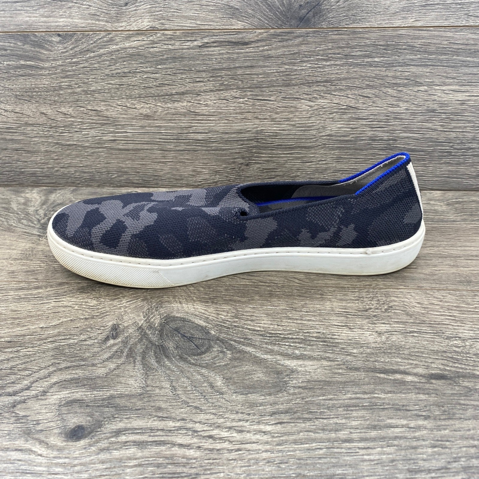Rothy’s Slip-On Sneaker Womens 10 Grey Camo Knit Sustainable Flats