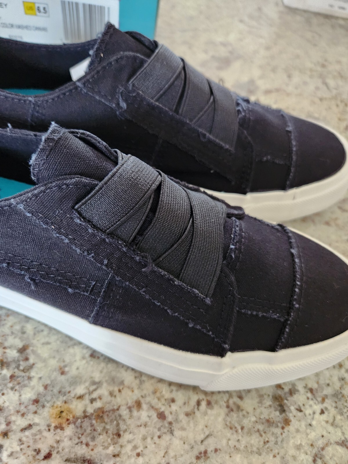 *BLOWFISH* “Marley” Black Washed Canvas Slip-On Sneakers – Size 6.5 – NIB!