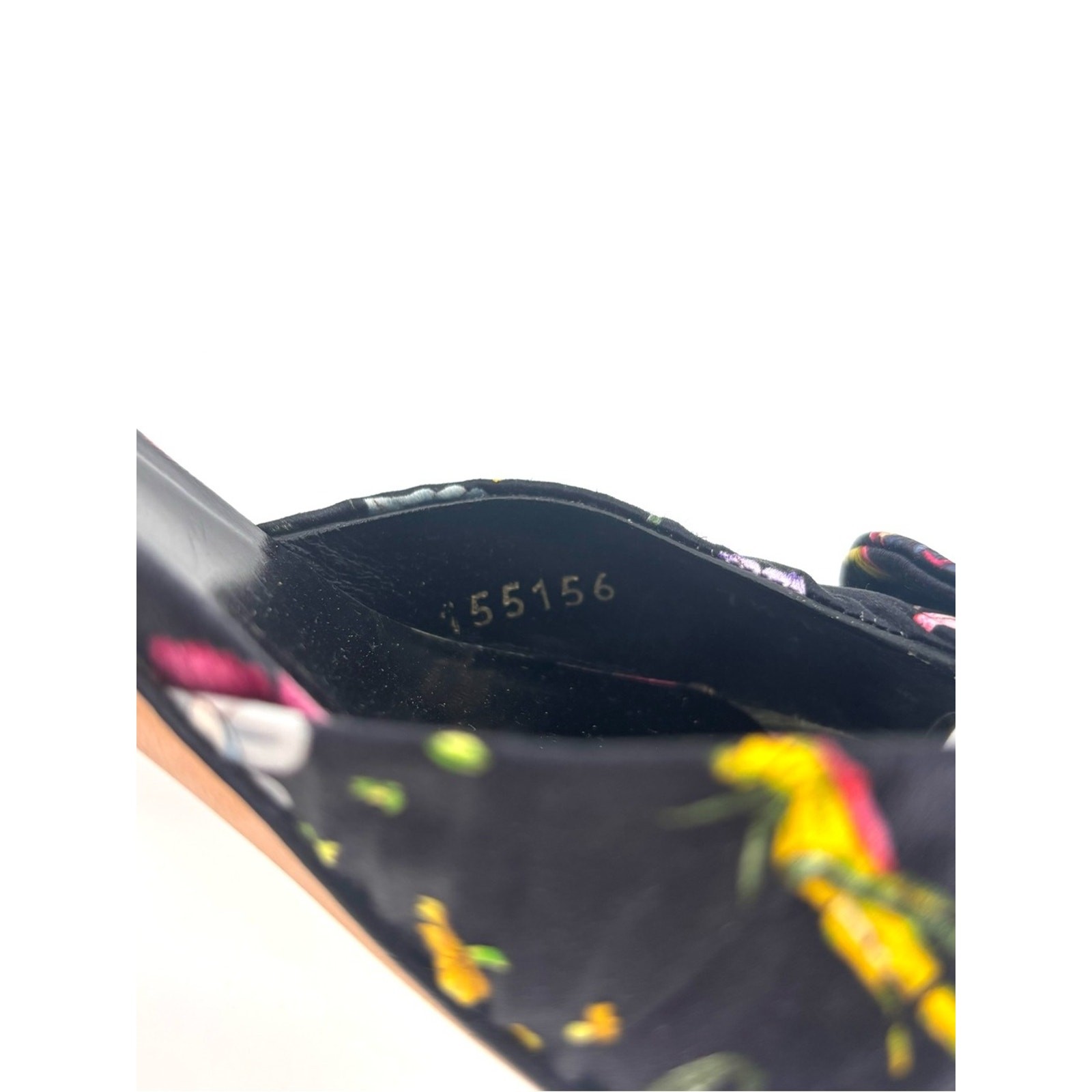 Vintage Gucci Flora Bow Slip On Kitten Heel Slip On Mules Sandals 7.5