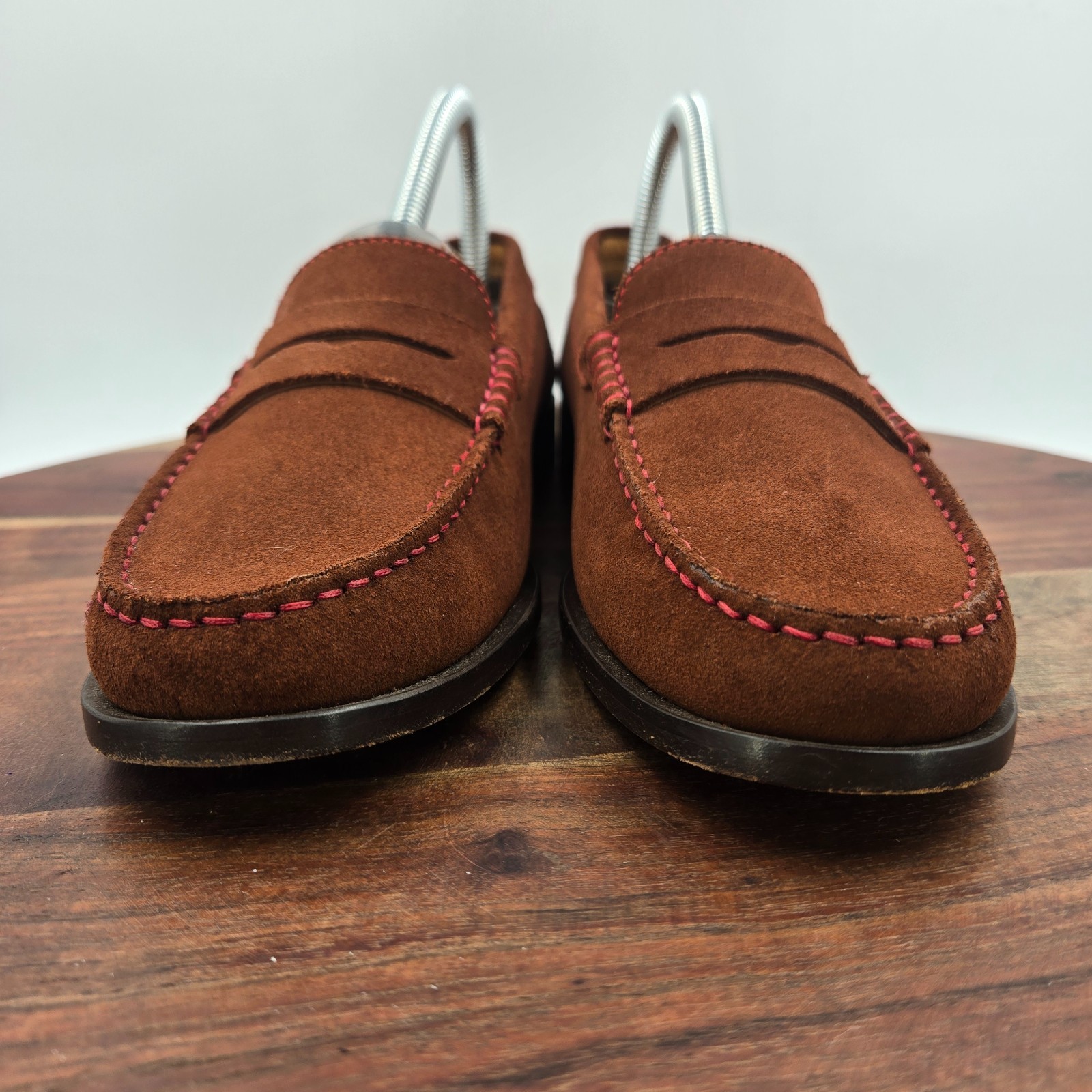 Tod’s Penny Loafer Shoes Women’s 9 Brown Suede Moc Toe Slip On Flats Moccasin