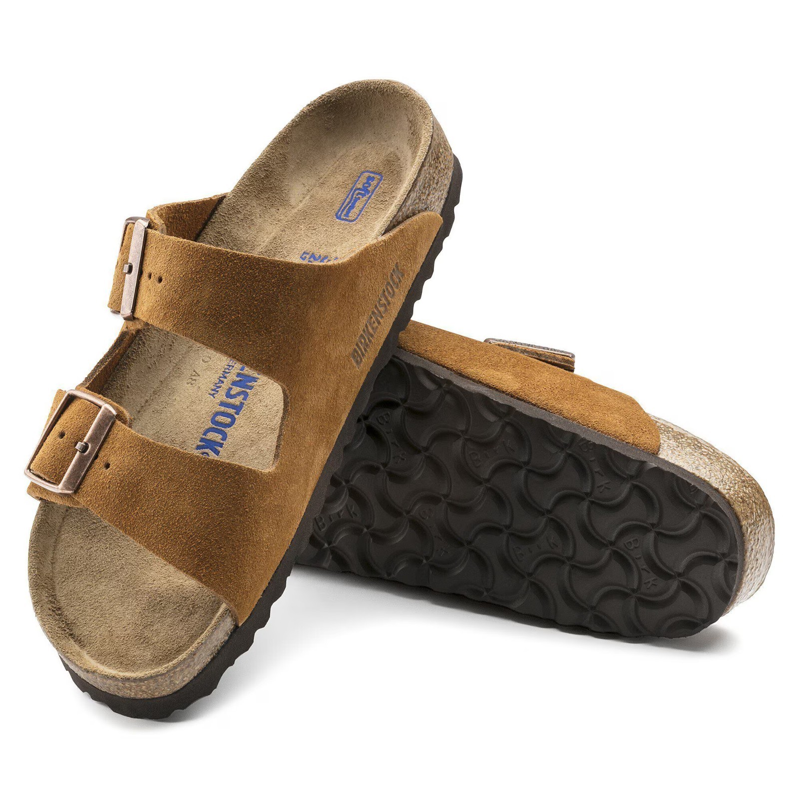 Birkenstock Arizona Soft Footbed Suede Leather Sandals – Mink