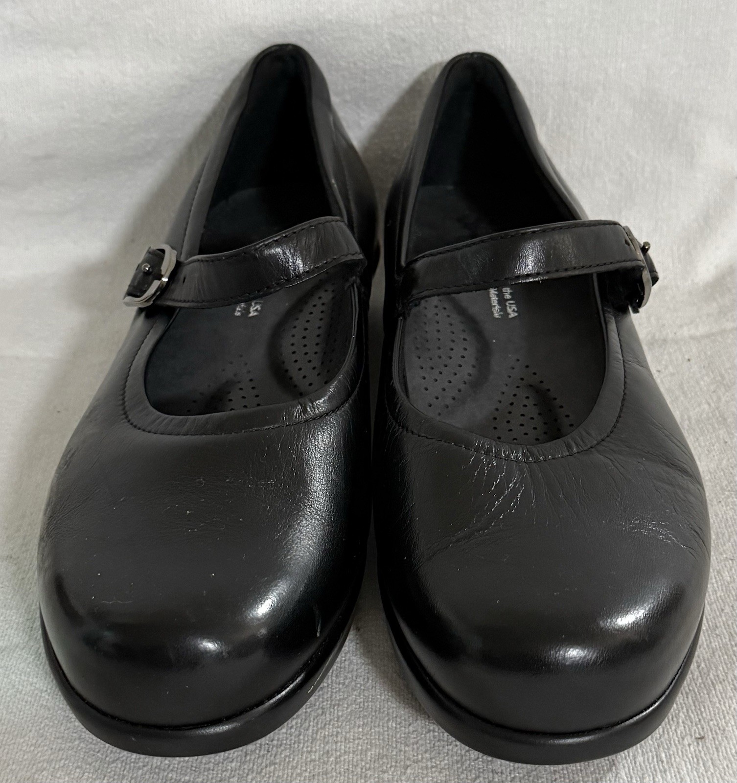 SAS Maria Women’s Black Leather Mary Jane Comfort Shoes Size 10 Tripad USA Made