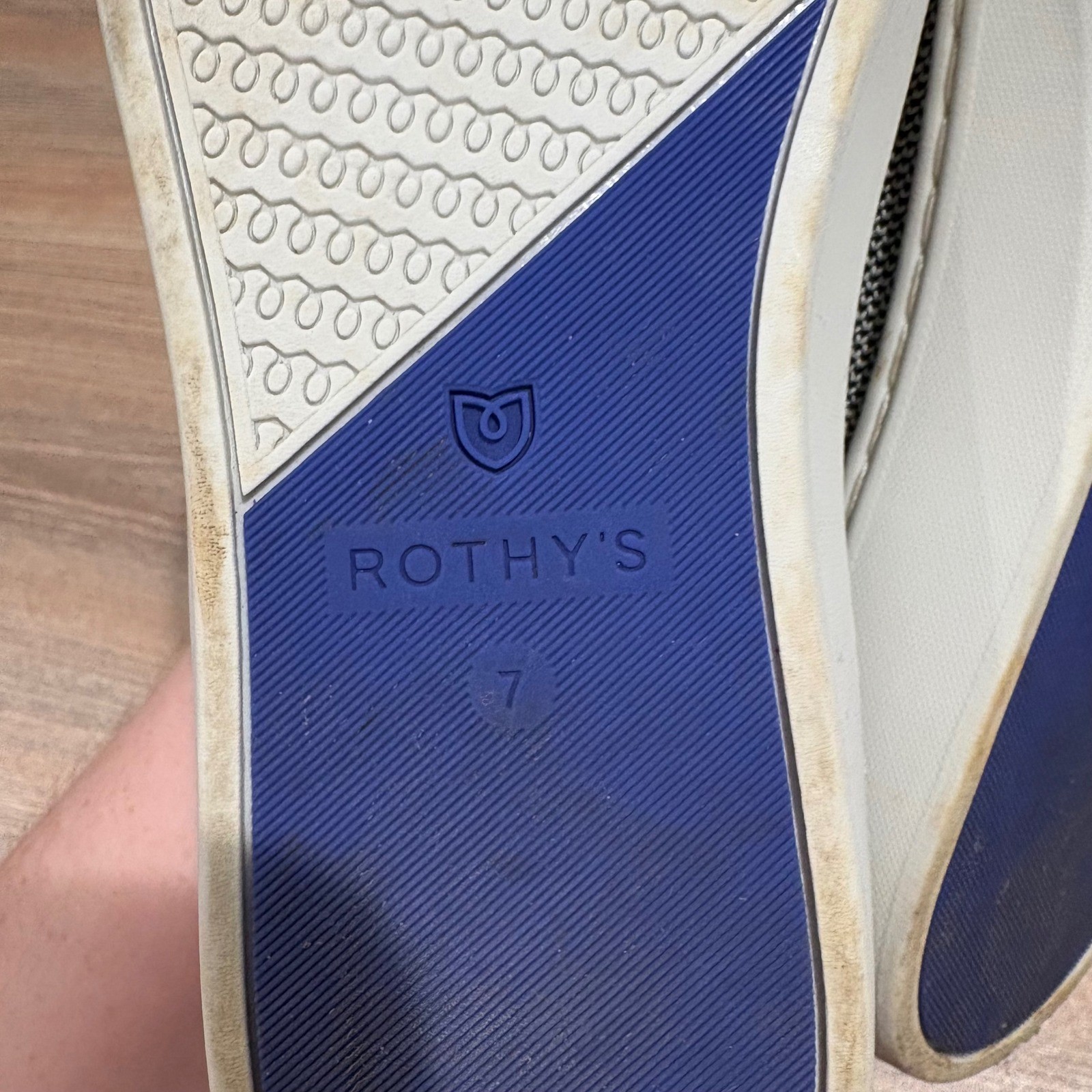 Rothy’s The Sneaker Slip On Womens Grey Size 7 Sustainable Knit Washable Shoes
