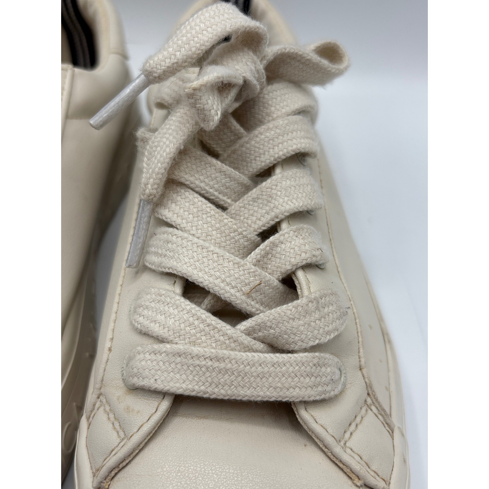 Nautica Women’s White Platform Sneakers Casual Shoes Low Top Faux Leather
