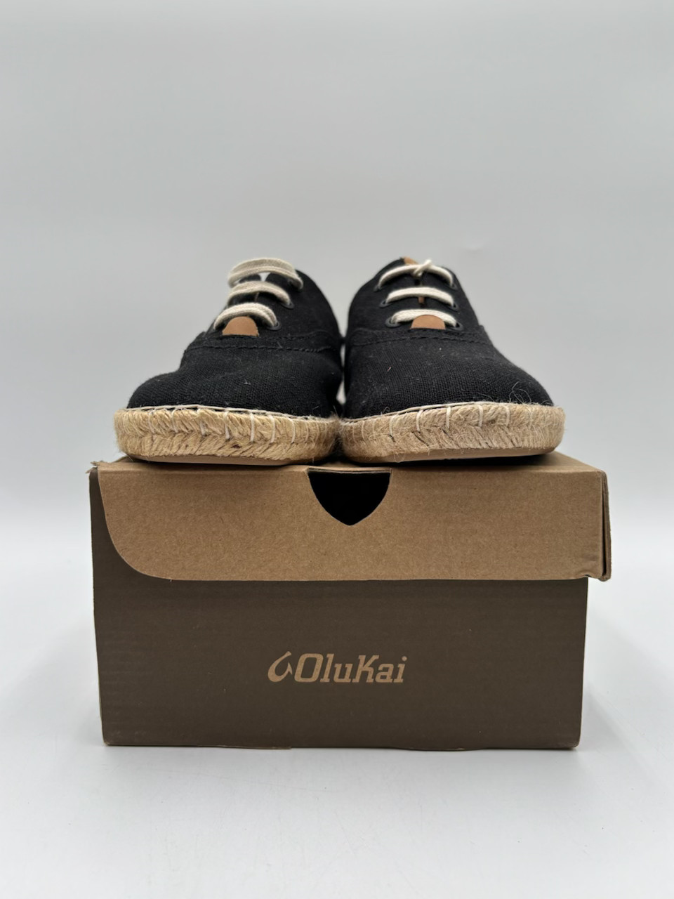 Olukai KAULA PA’A LI Women’s NEW Lace-Up Espadrilles Shoes Black Multiple Sizes