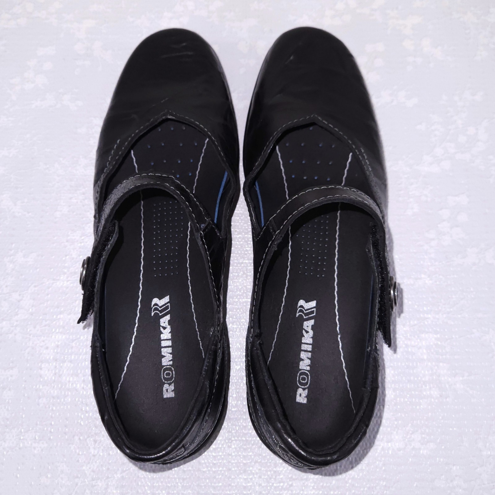 ROMIKA Mary Jane Women’s EU 39 US 8-8.5 Black Leather Cassie 50 Comfort Shoes