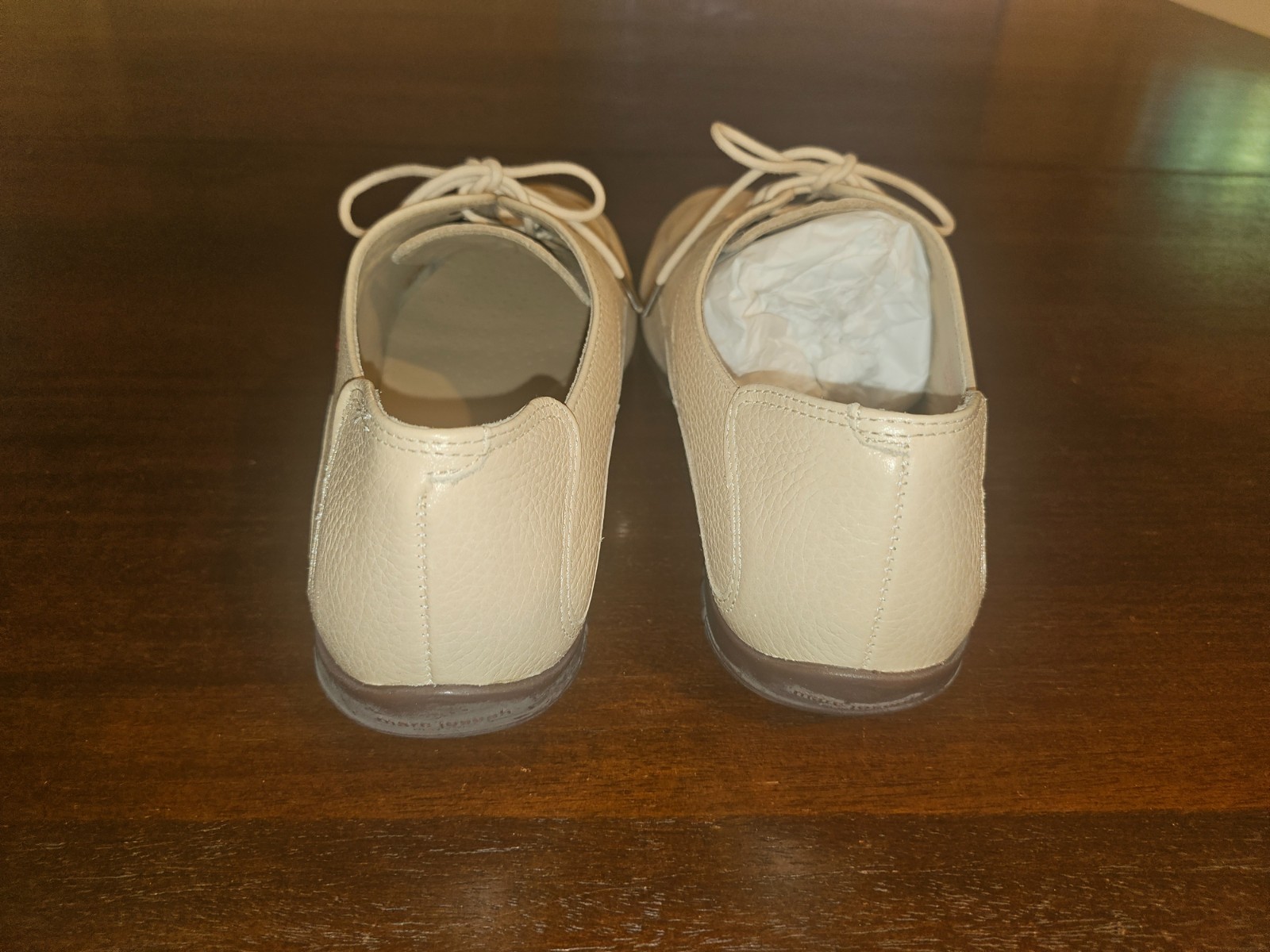 Marc Joseph Hampton Golf All Leather Oxfords Lace Up Shoes Beige Size 11
