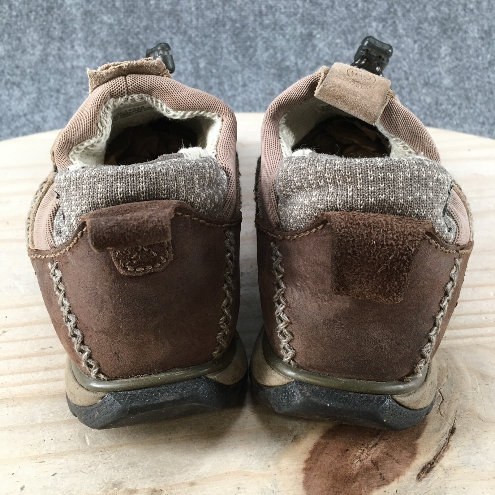 Timberland Loafer Womens 8M Beige Power Lounger Smartwool Lined Slip On Leather