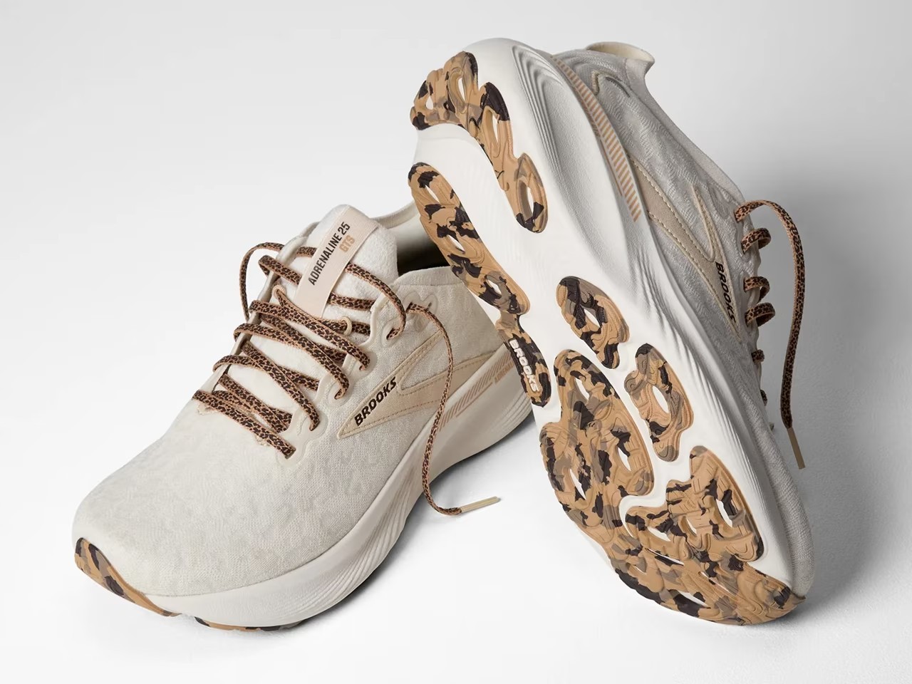 SALE! Brooks Women’s Adrenaline 25 Running Shoe Multicolor Leopard Print Medium