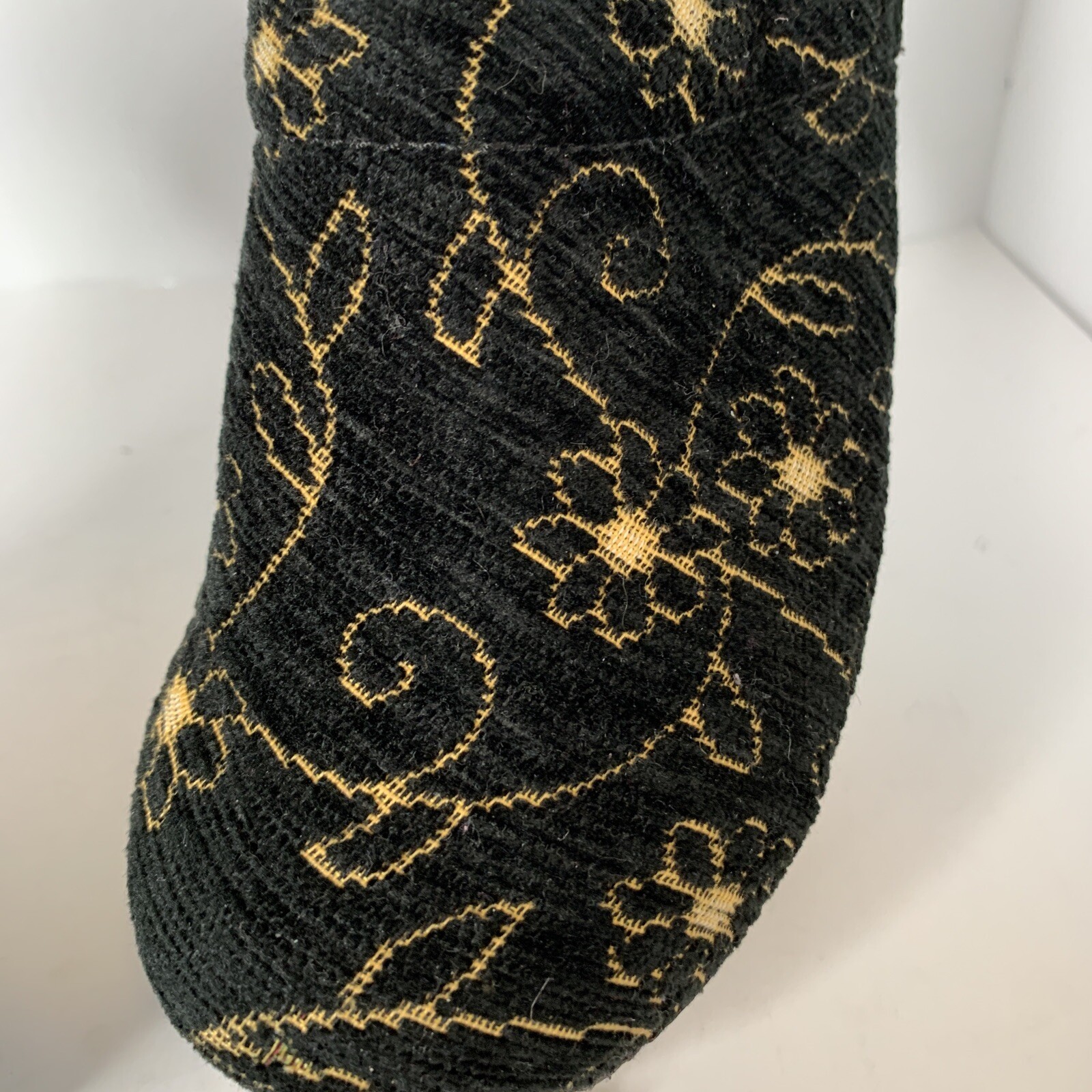 Dansko Women’s Cloth Soft Clogs Black and Gold Flowers Floral Nursing EU 39
