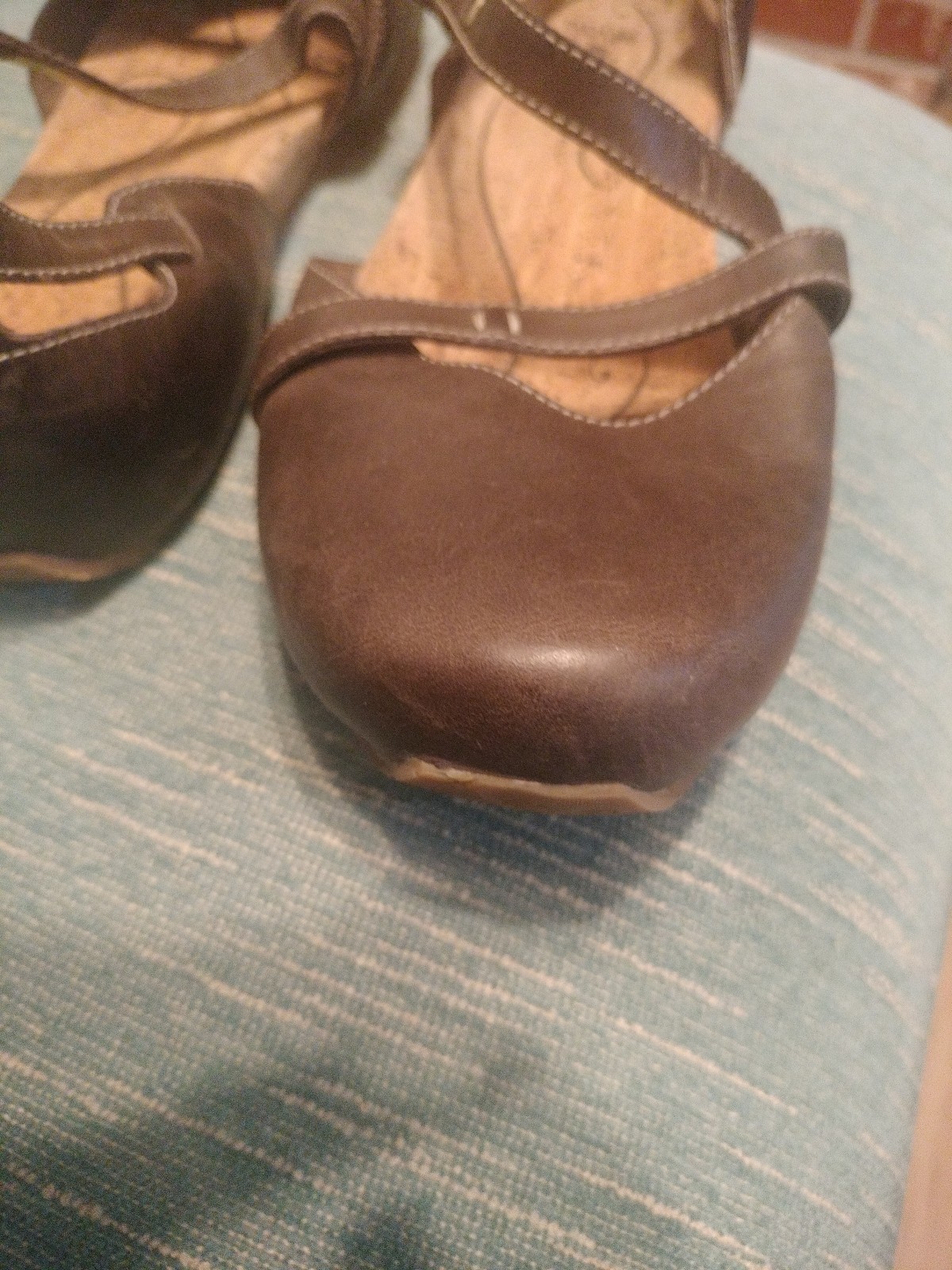Ahnu Teva Tullia Women’s Sz 10 1/2 Ballet Flats Strappy Brown Arch Support