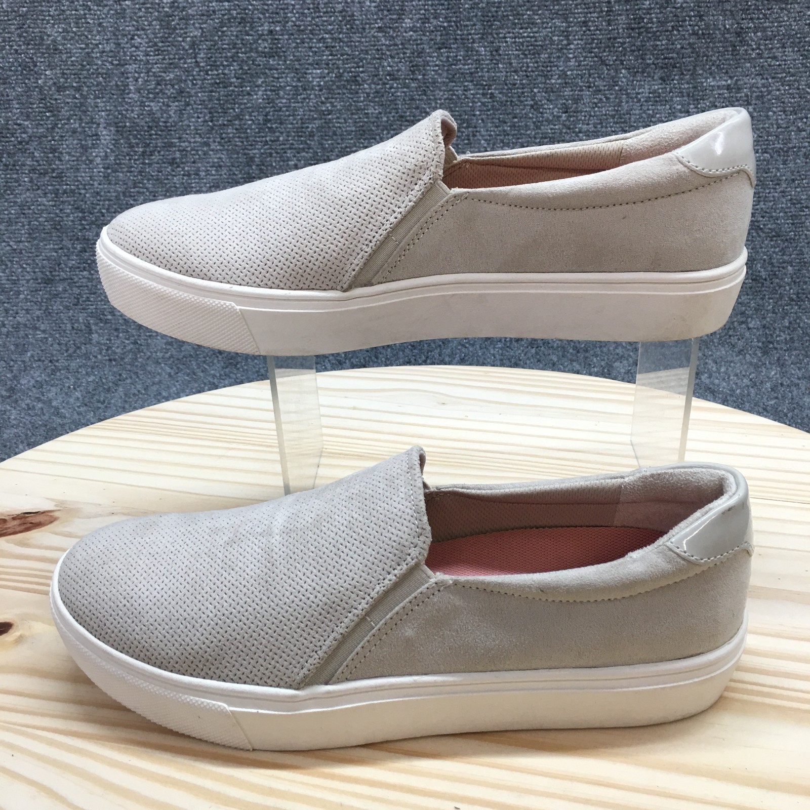 Dr Scholls Shoes Womens 9 M Nova Slip On Sneakers Gray Comfort Round Toe Low