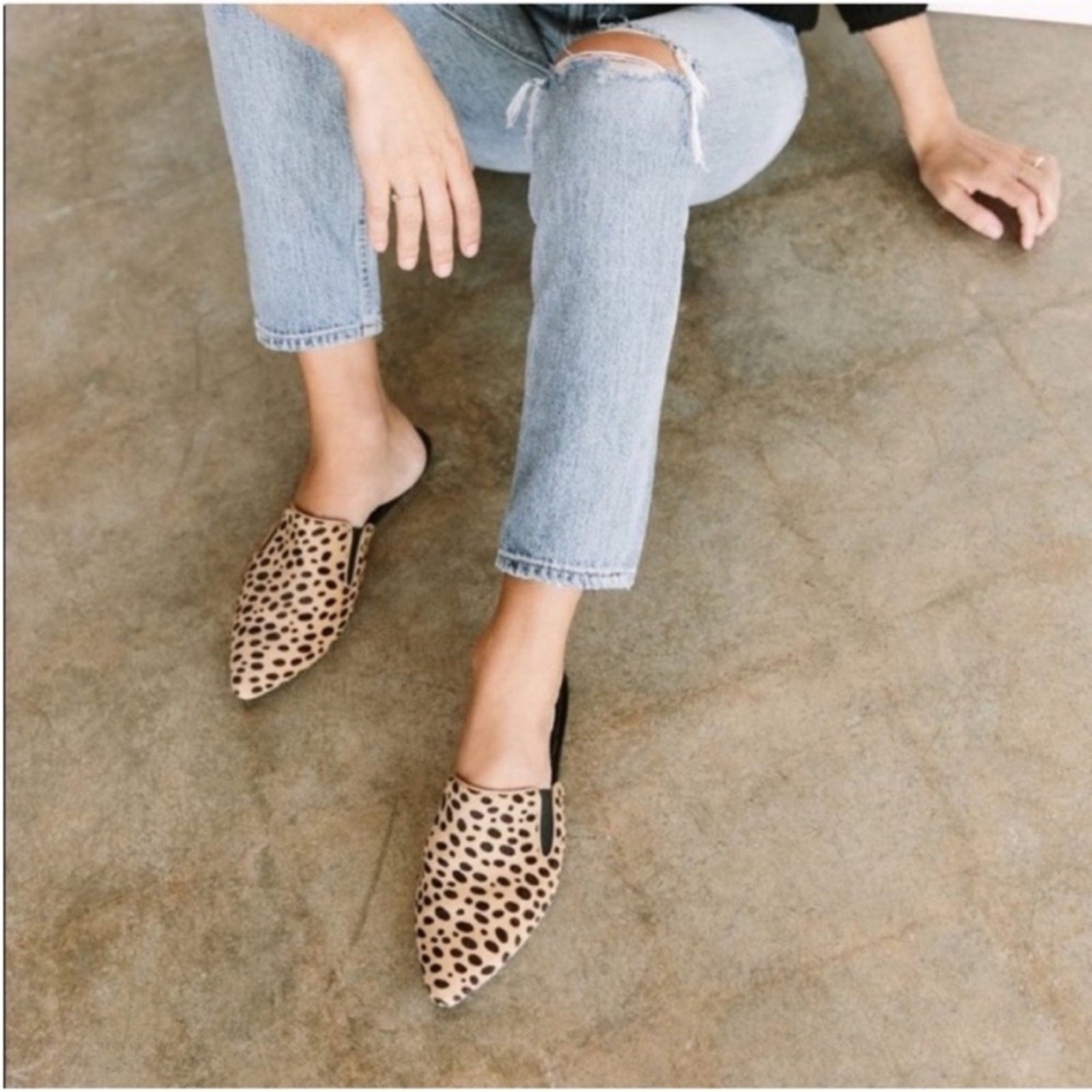 EUC Jenni Kayne Pony Hair Mule 38 cheethah print