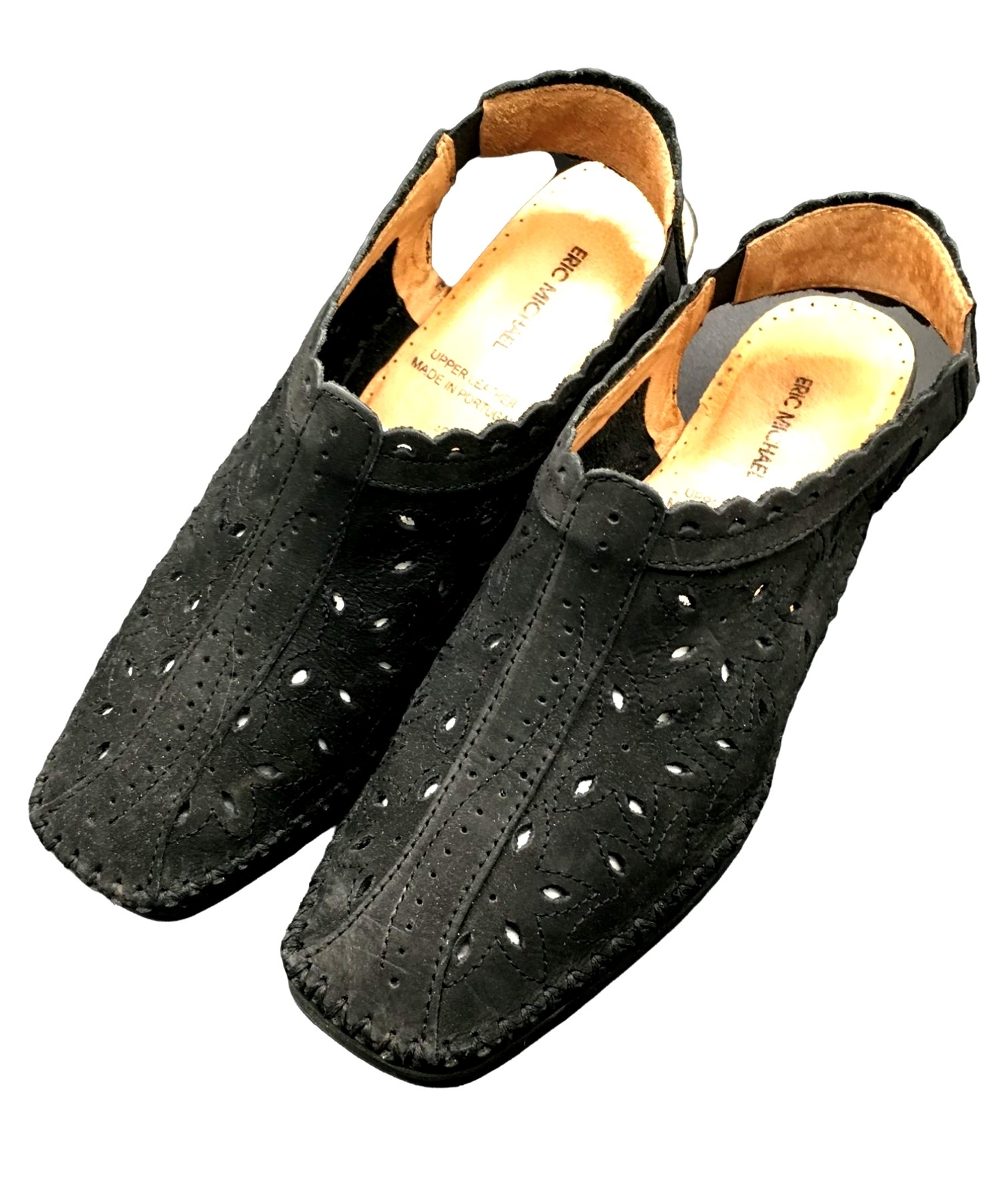 Eric Michaels Women’s Suede Leather Shoes Size 40 / 7M Black “MISTY”